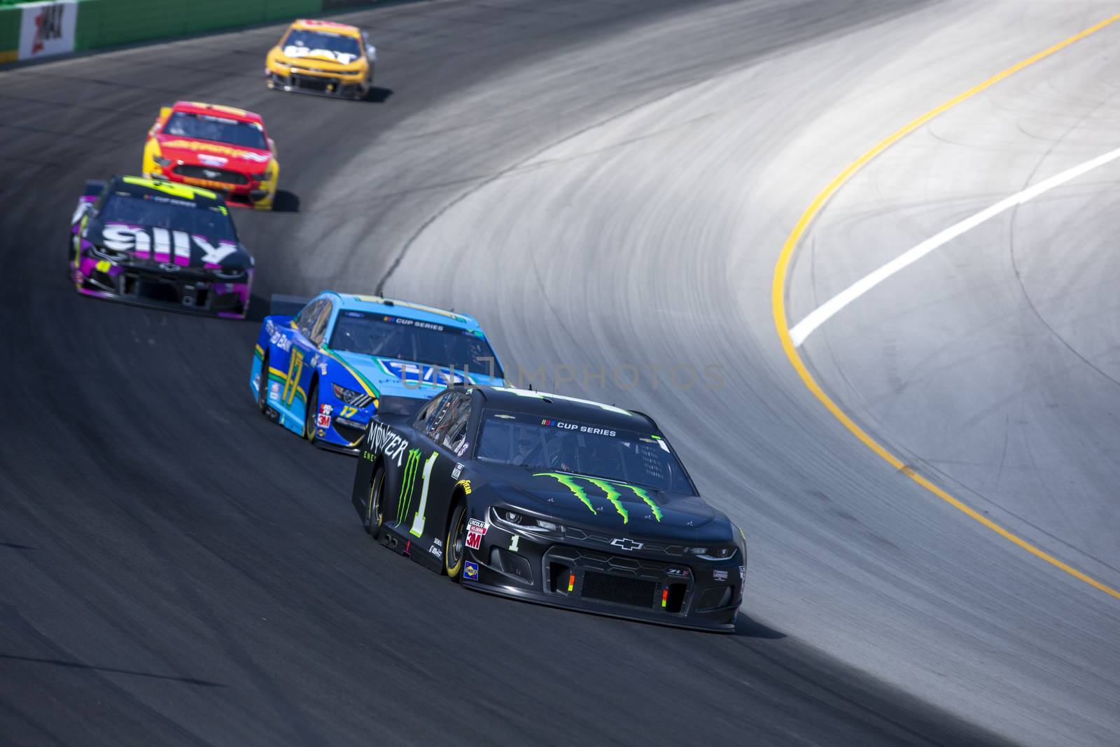 Kurt Busch (1) races for the Quaker State 400 Presented by Walmart at Kentucky Speedway in Sparta, Kentucky.