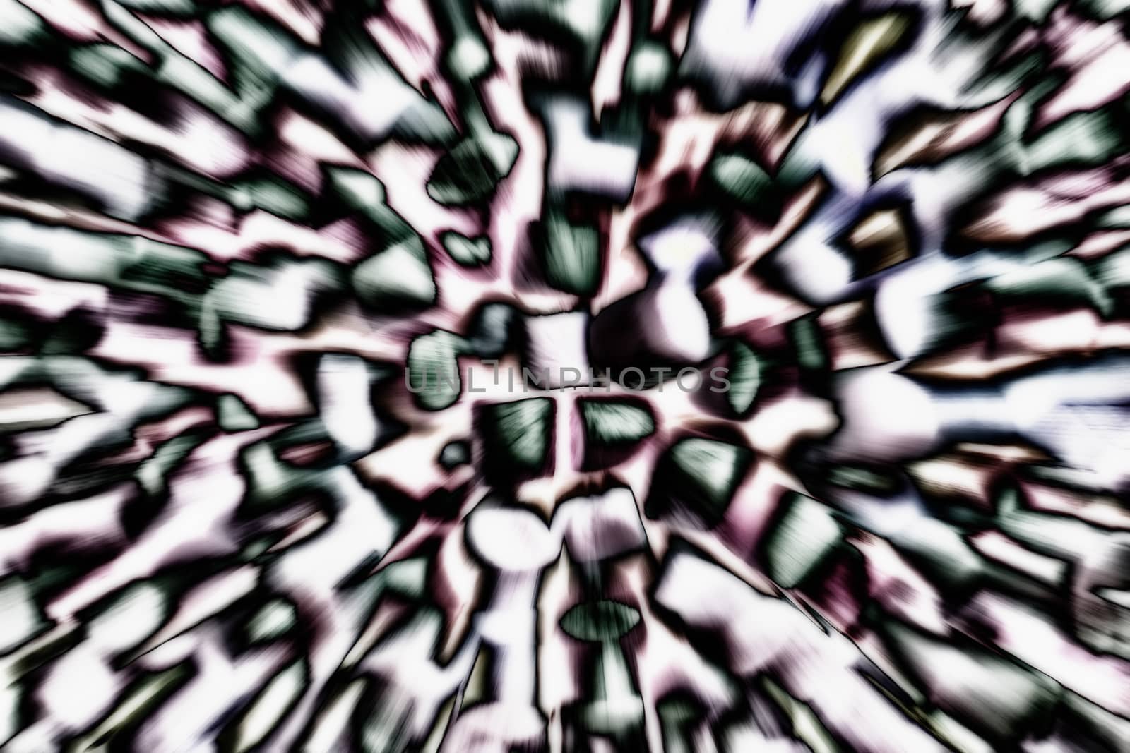 Zoom burst visual effect background of  abstract digital cube computer graphic