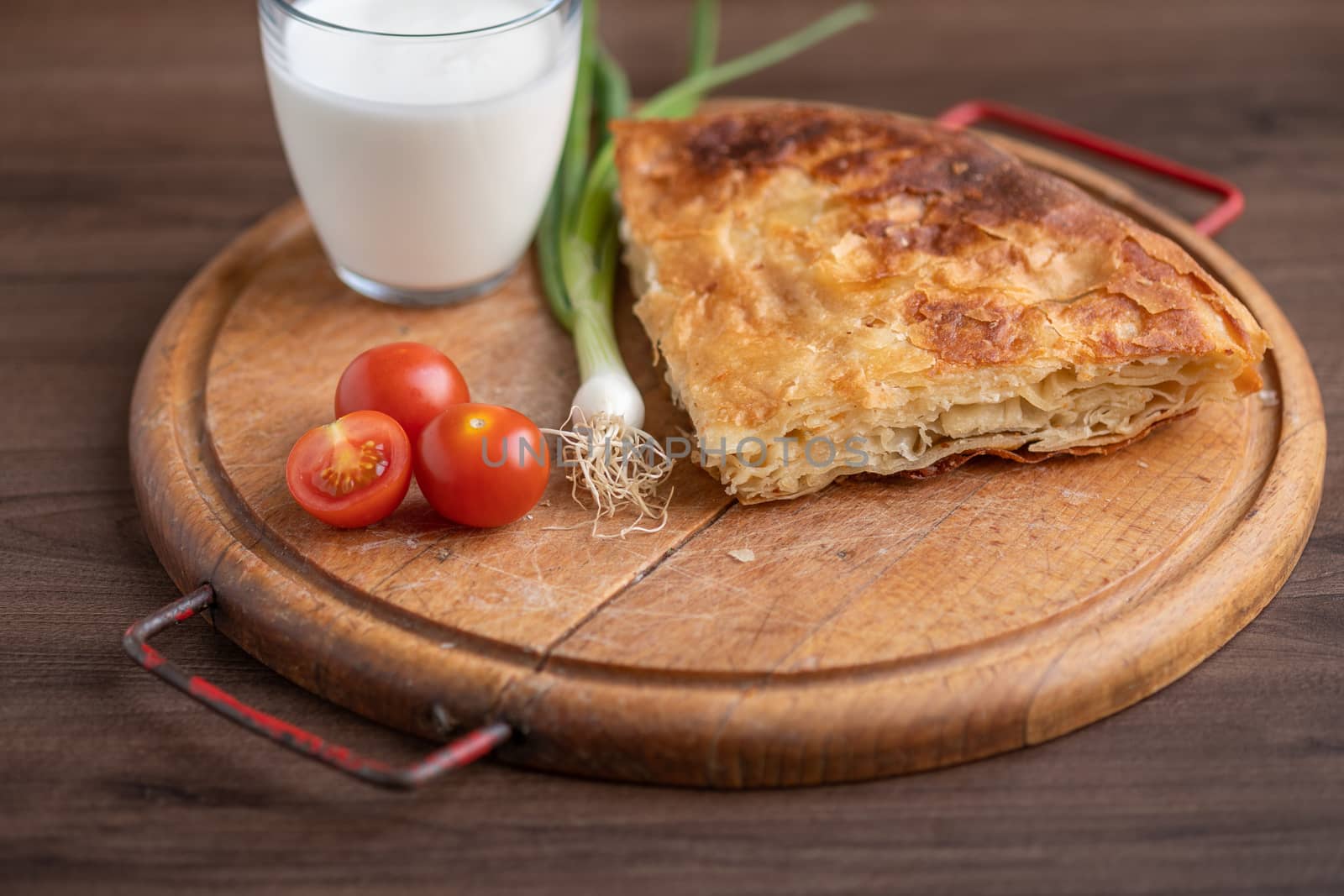 Traditional balkan meal - Burek or Borek pie with meat by adamr