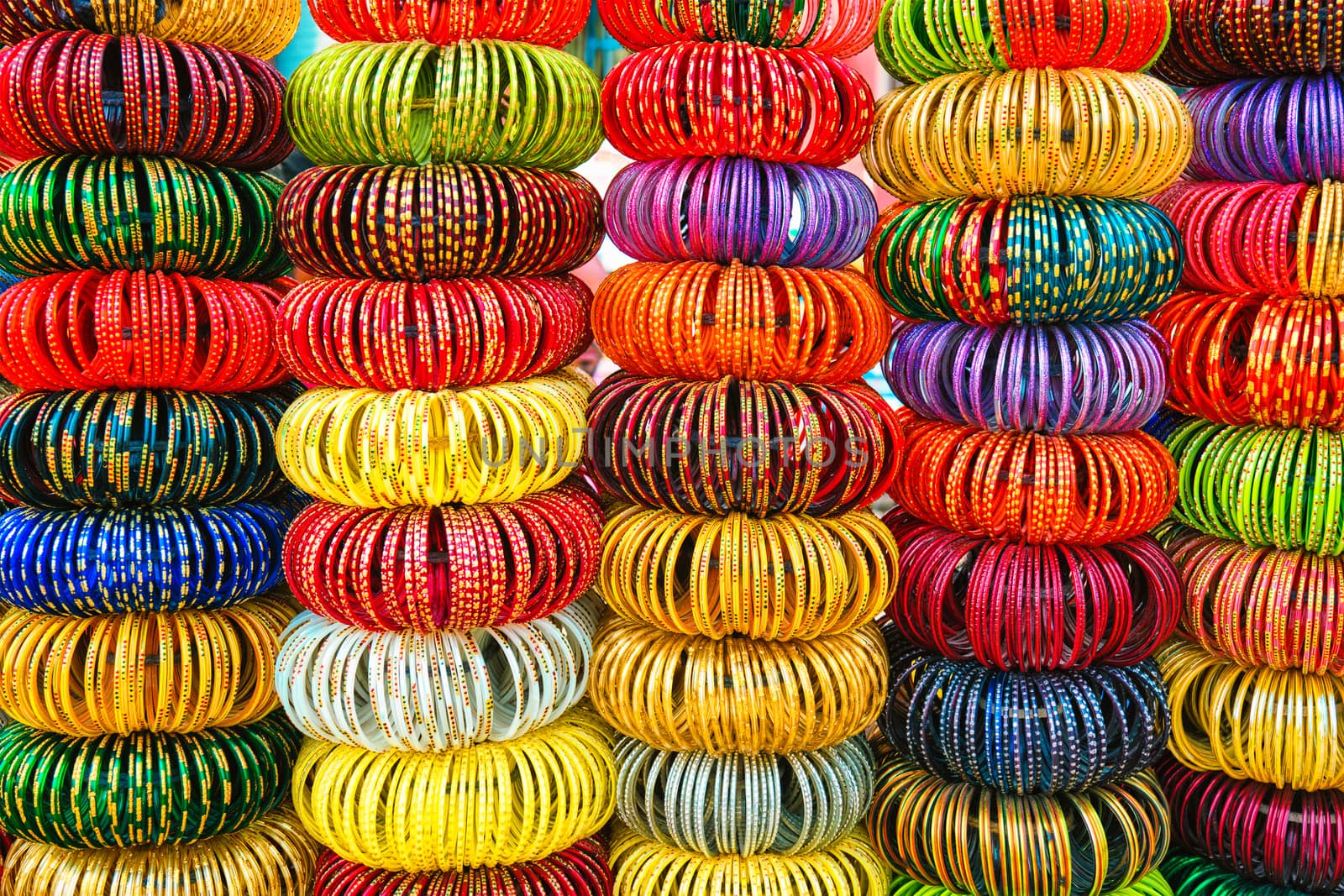 Indian Bangles in a shop by dimol