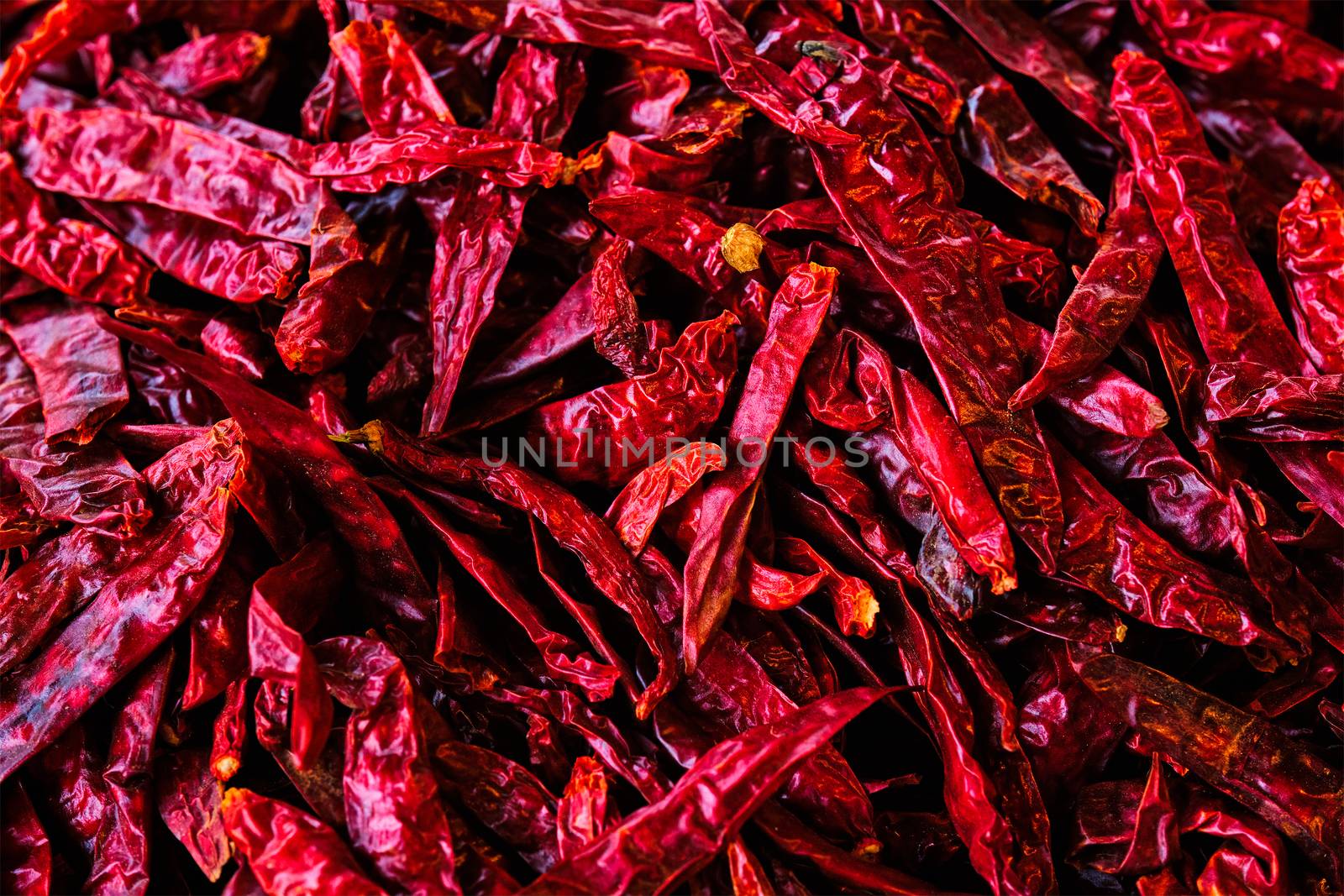Red spicy chili peppers by dimol