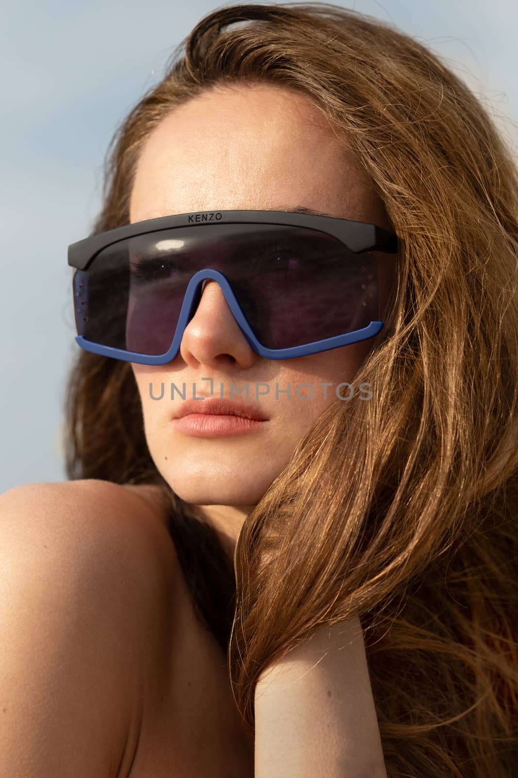 woman sunglass fashion accessories on beach modern model by timwit