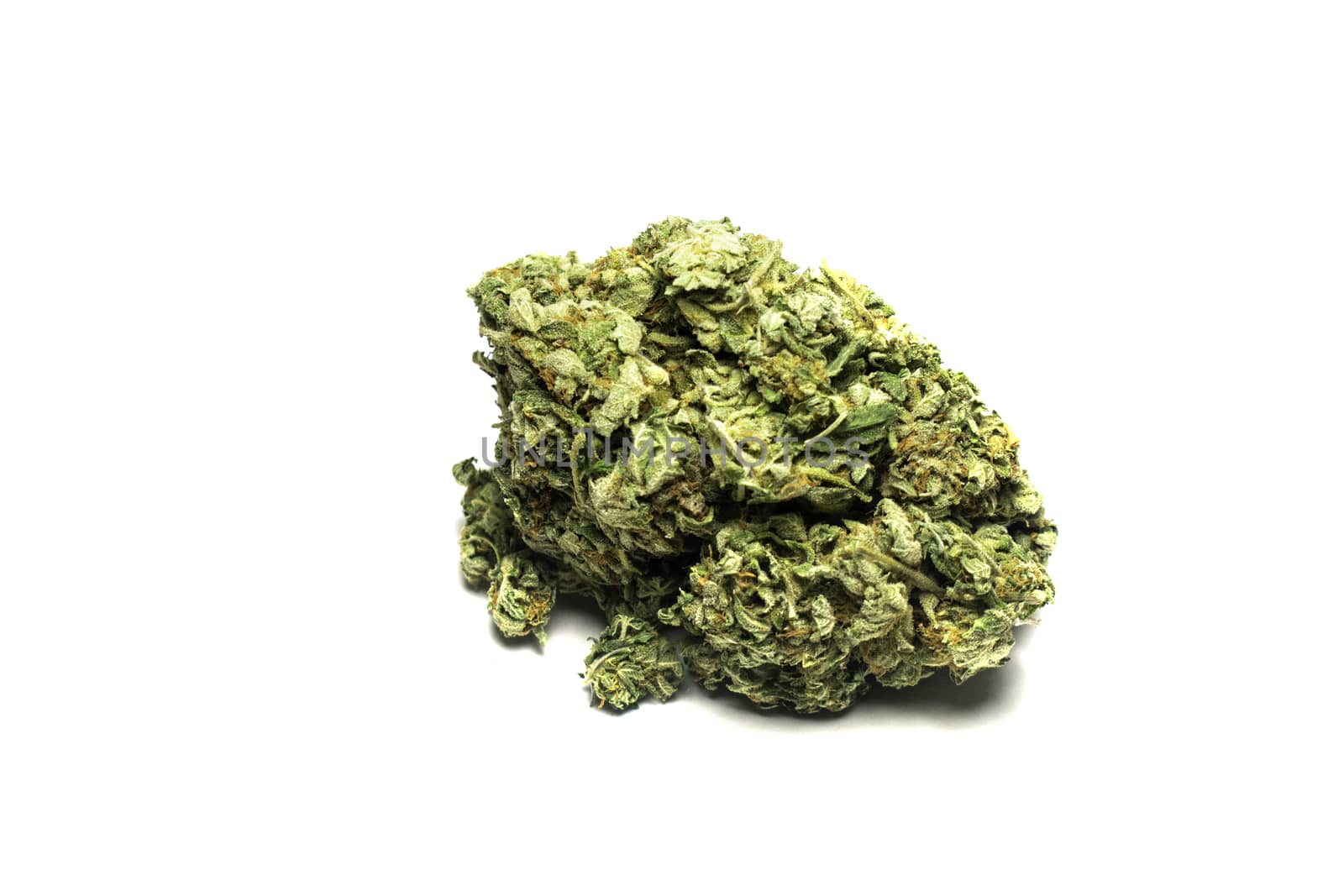 A Large Cannabis Nug on a Pure White Background by bju12290