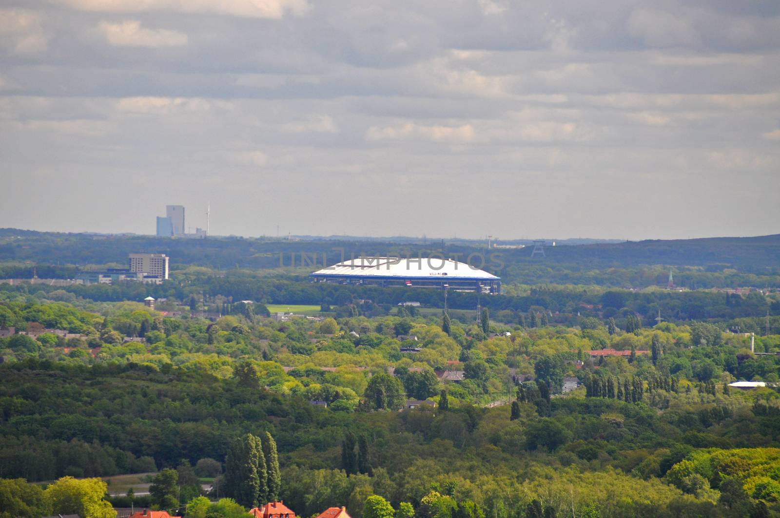 View on the city of Gelsenkirchen, Germany.