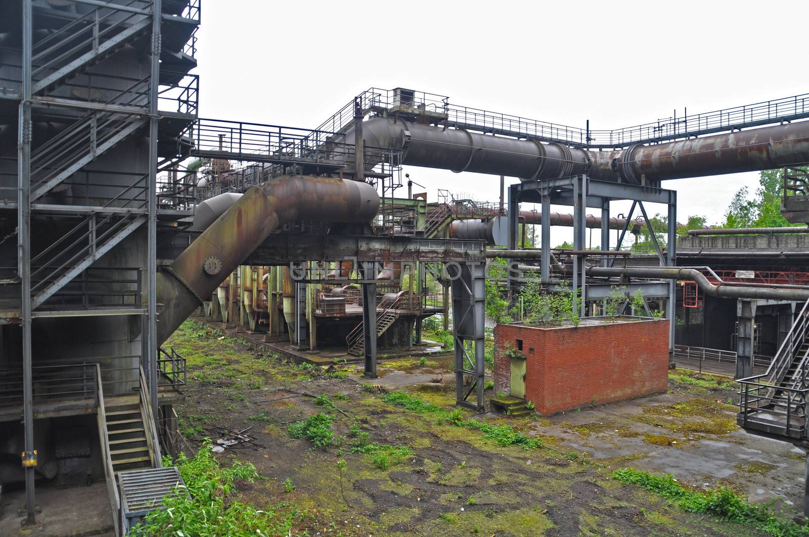 Former industry in Duisburg, Germany: Blast furnaces.