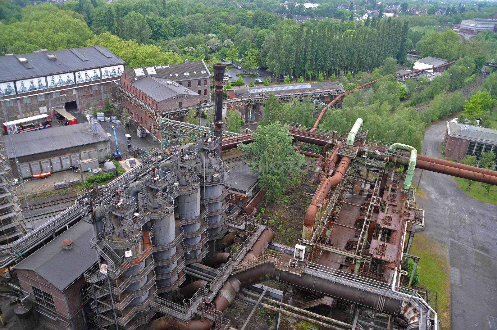 Former industry in Duisburg, Germany: Blast furnaces.