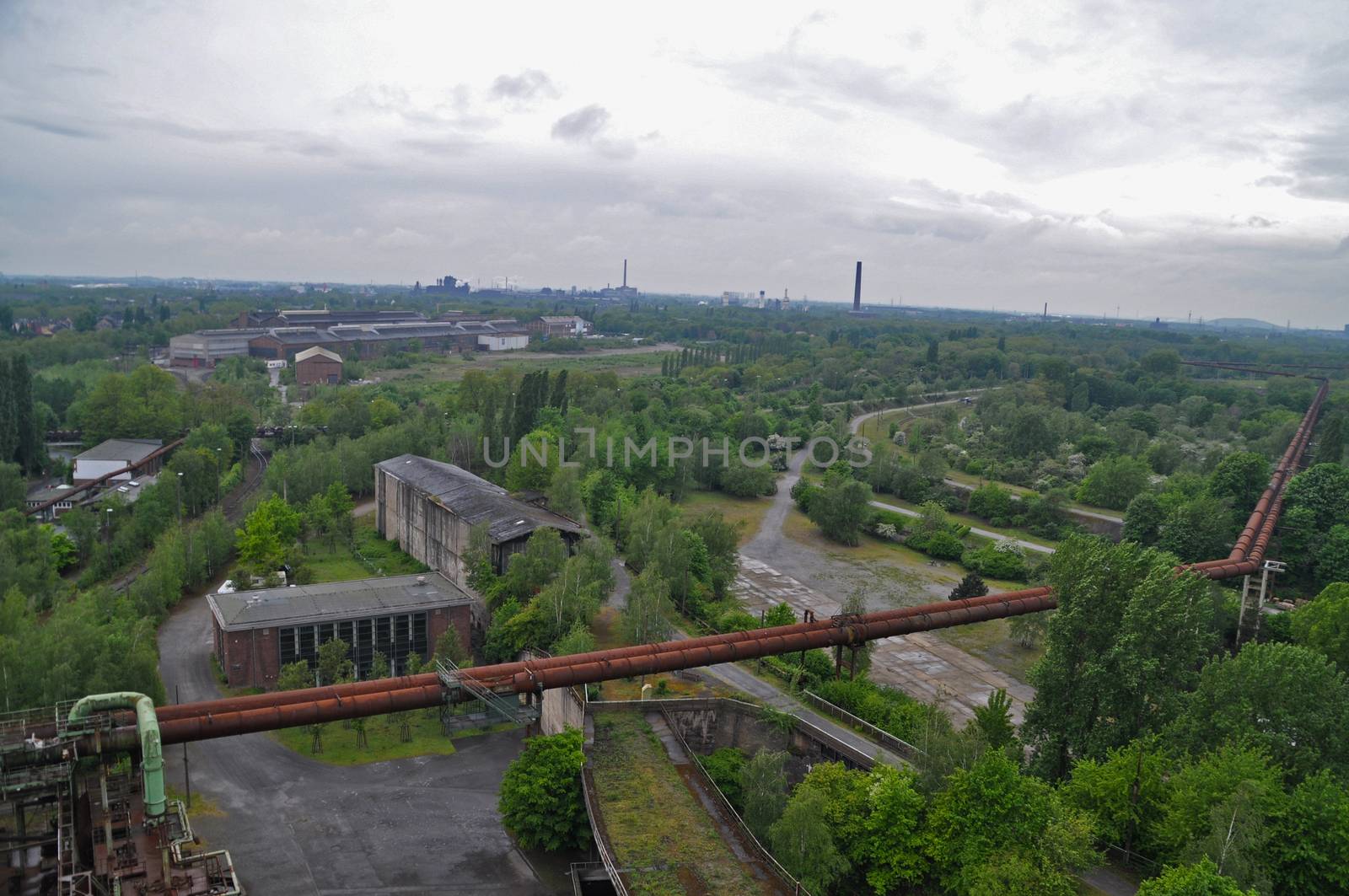 View on former industry in Duisburg, Germany.