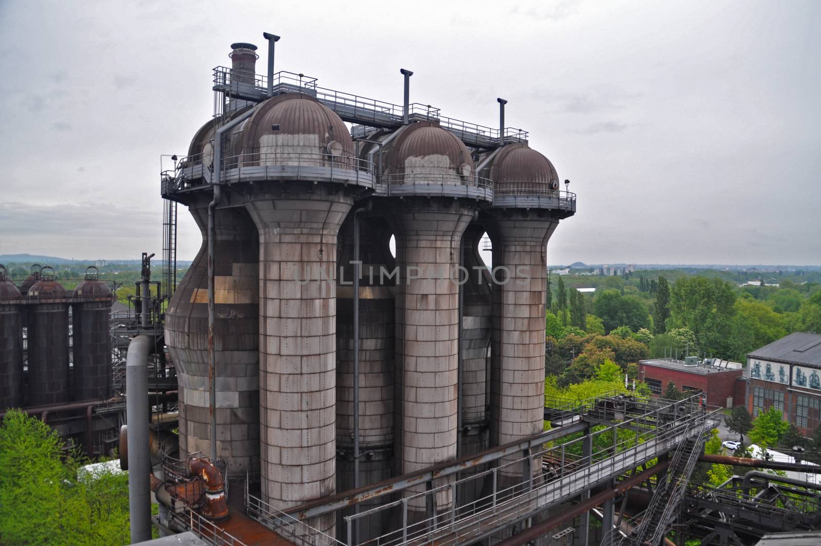 Former industry in Duisburg, Germany: Blast furnaces.