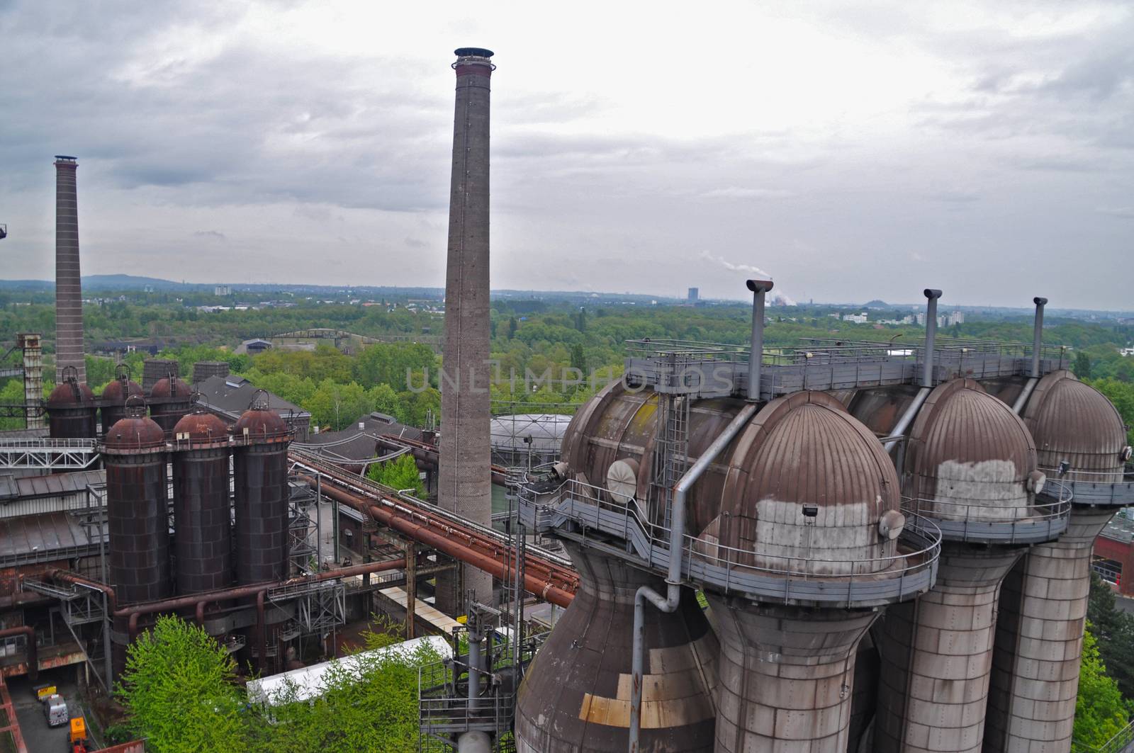 Former industry in Duisburg, Germany: Blast furnaces.