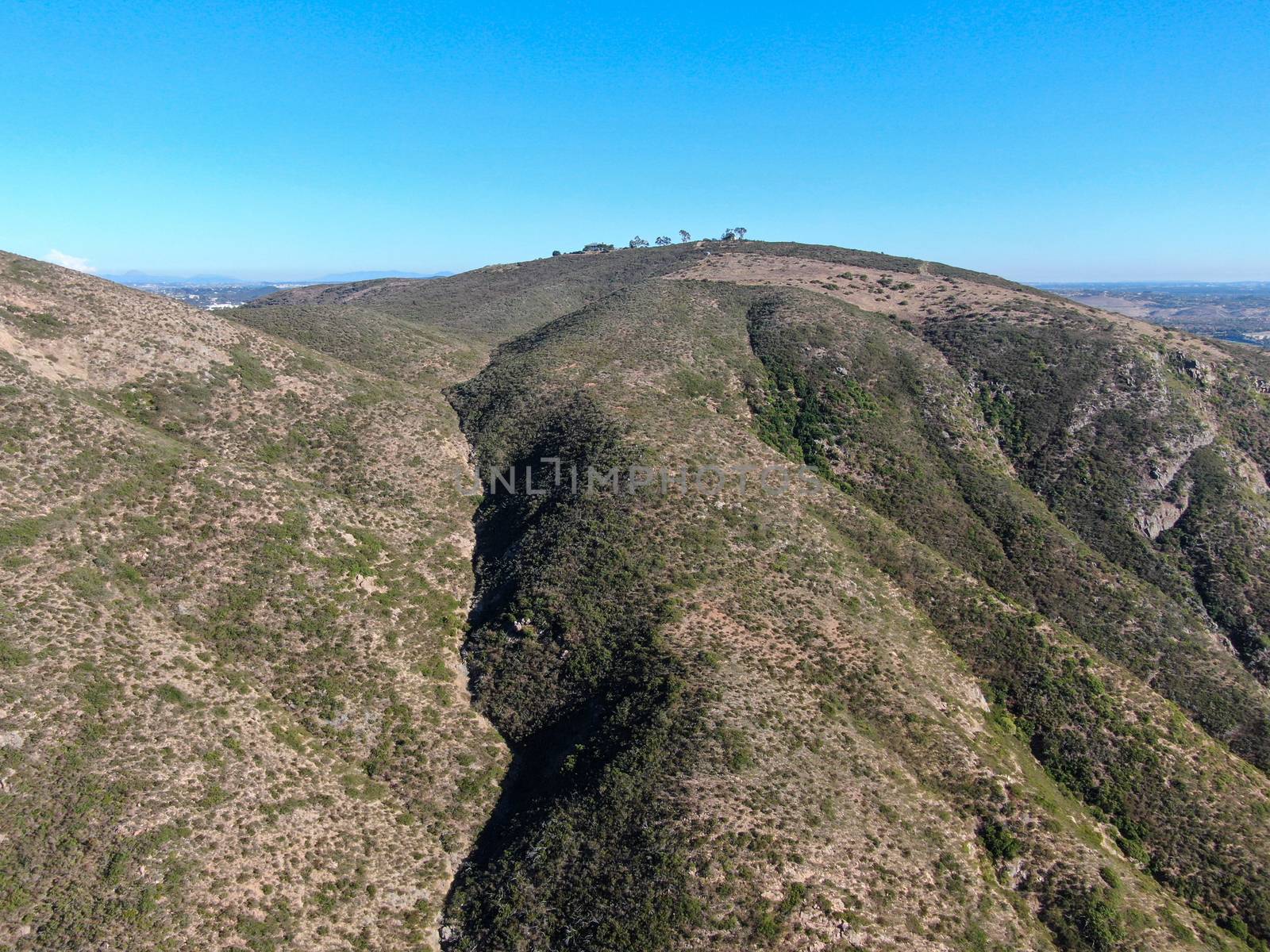 Aerial view of Bernardo Mountain, great hiking trail in Rancho Bernardo by Bonandbon