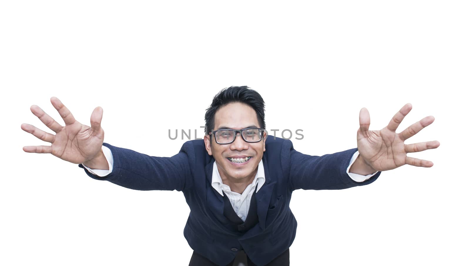 successful excited asian young business man by Gobba17