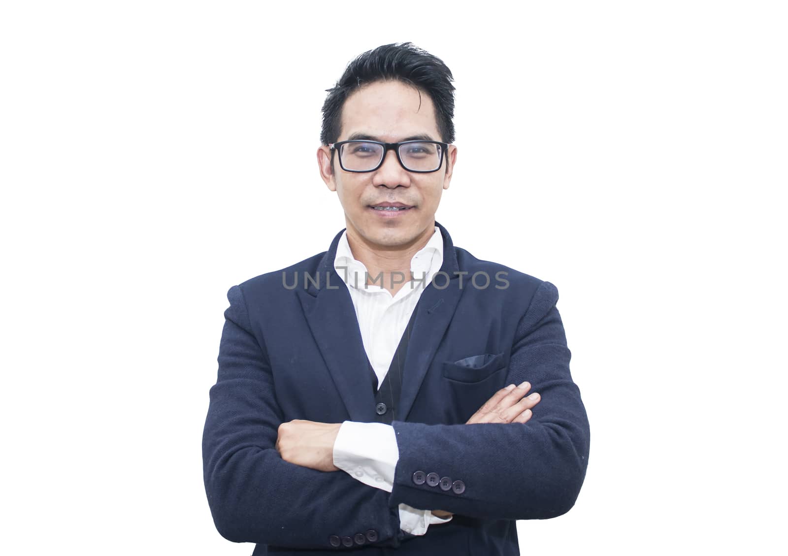 Asian Businessman in an Isolated Background