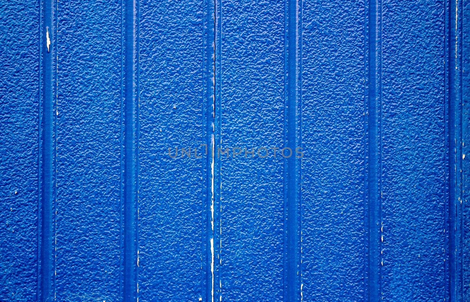 Blue metal siding wall texture.