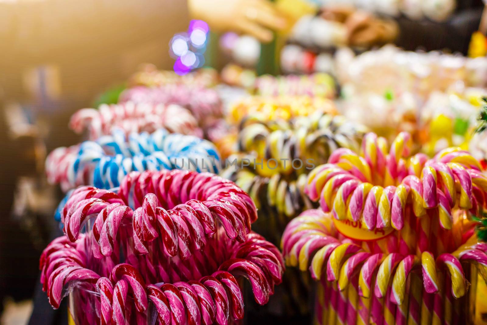 A plate of Christmas Candy Canes ready for picking