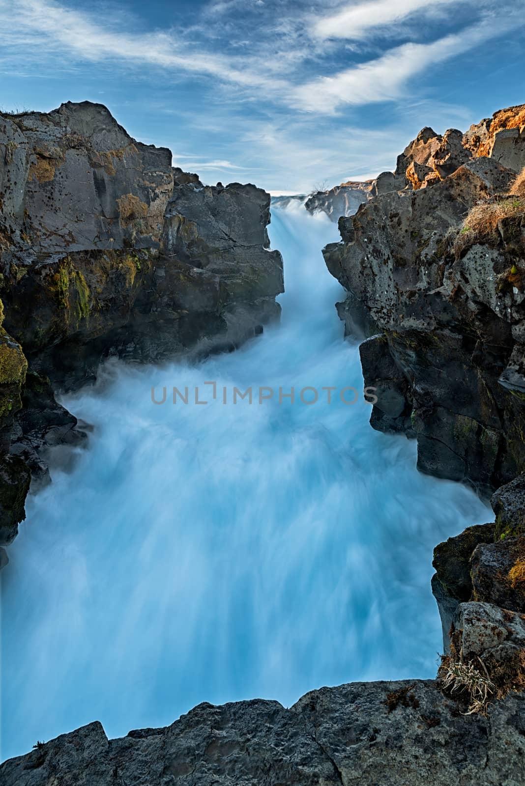 Hlauptungufoss waterfall in Iceland by LuigiMorbidelli
