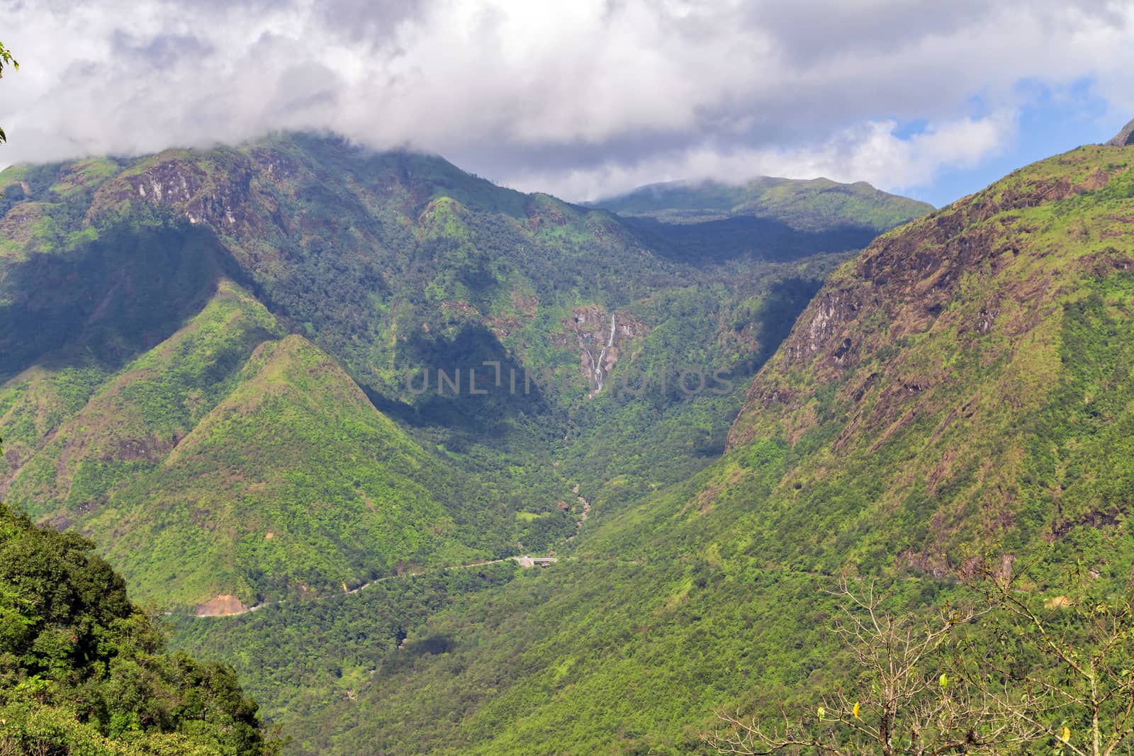 Scenic View Of Rocky Mountains Sapa, Vietnam