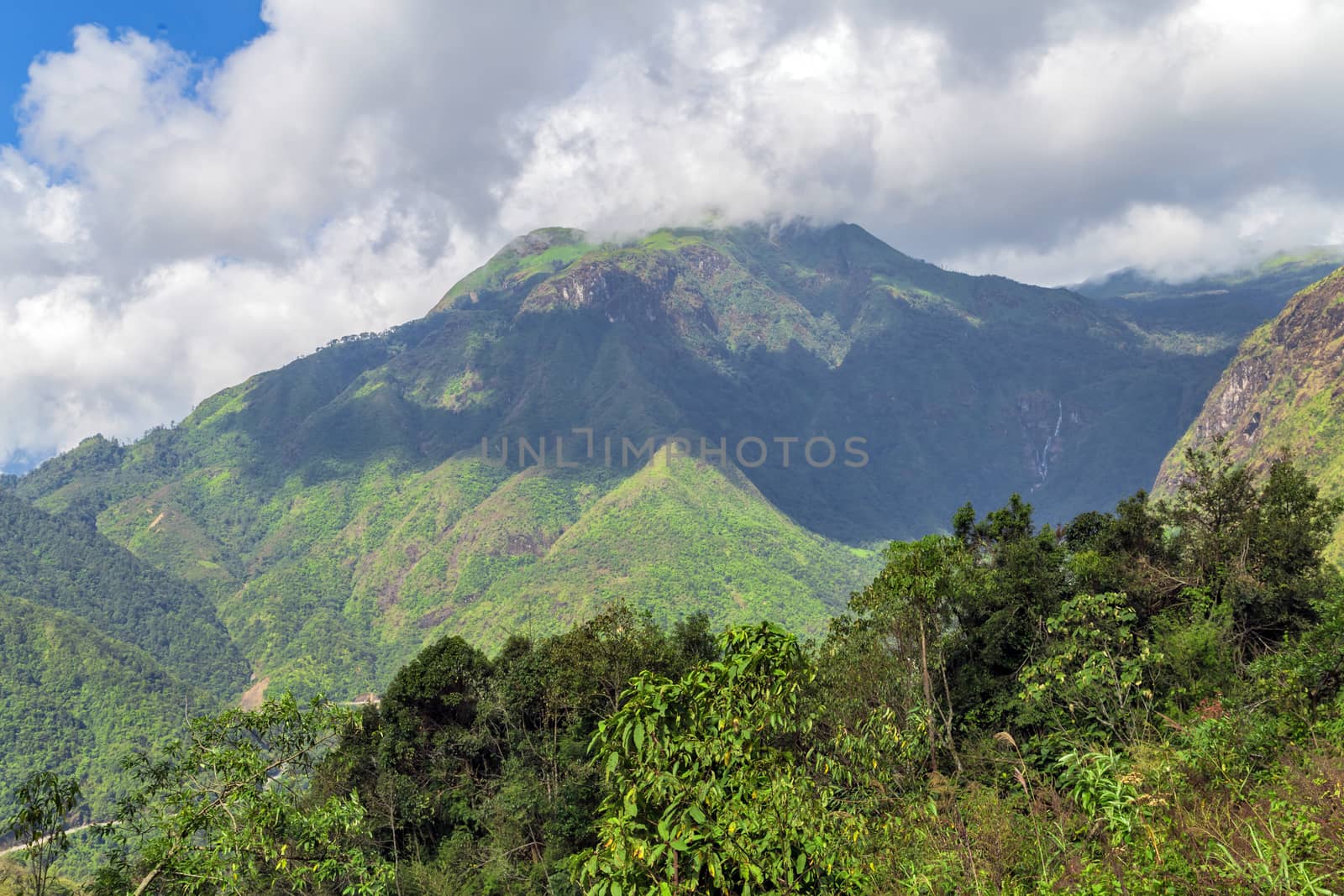 Mountain landscape at sunset Asia, Vietnam