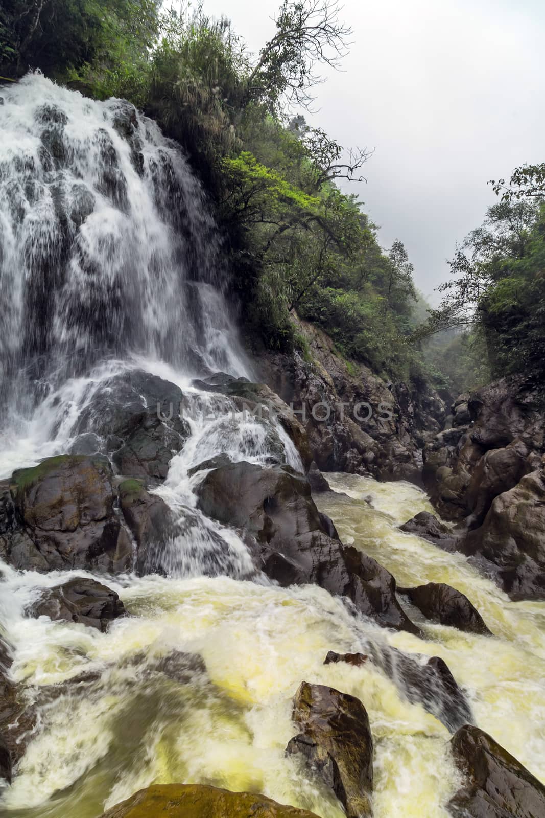Waterfall rock mountain river motion Water fall by Vladyslav