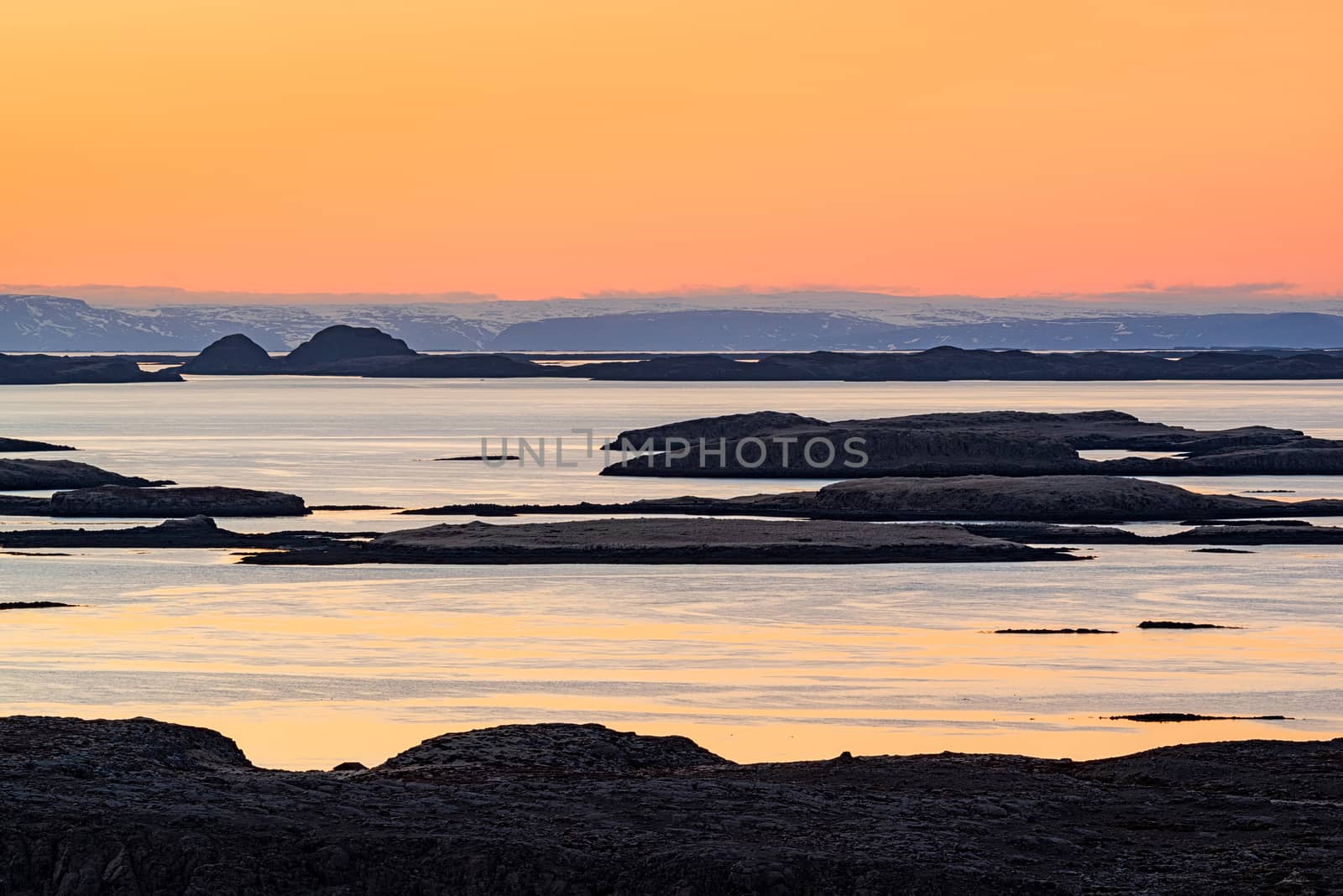 Many islands at sunset in Iceland by LuigiMorbidelli