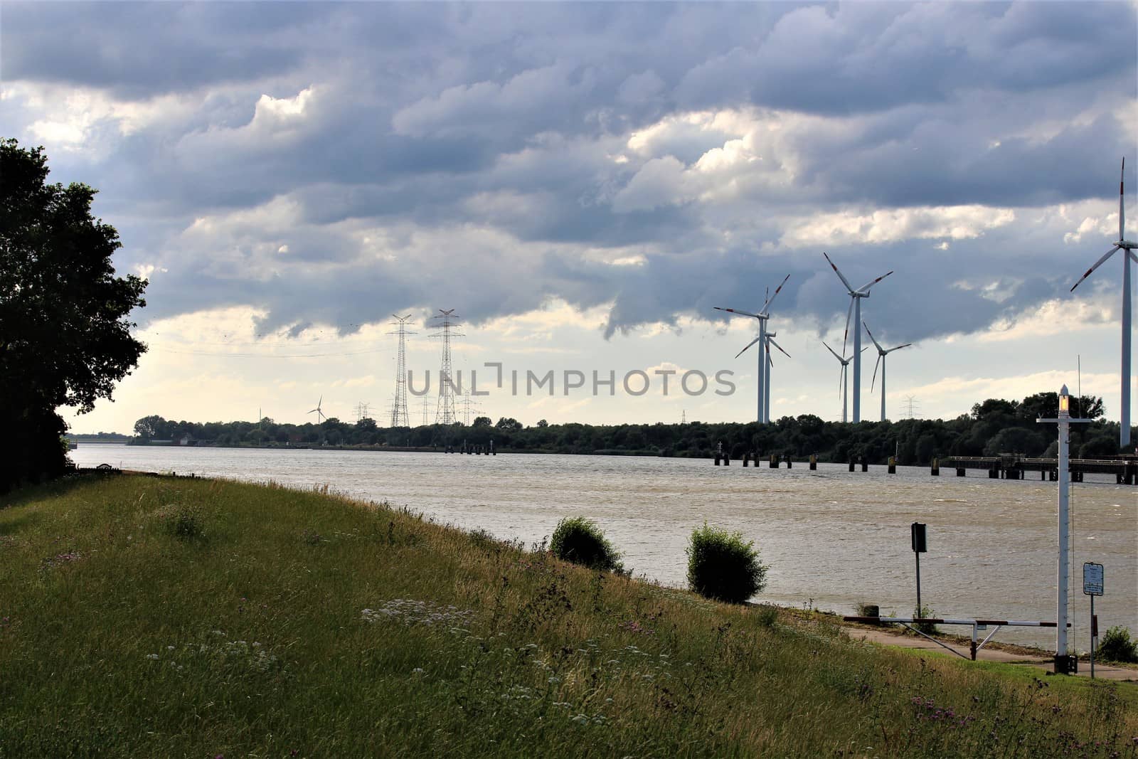 River Weser between Bremen and Bremerhafen