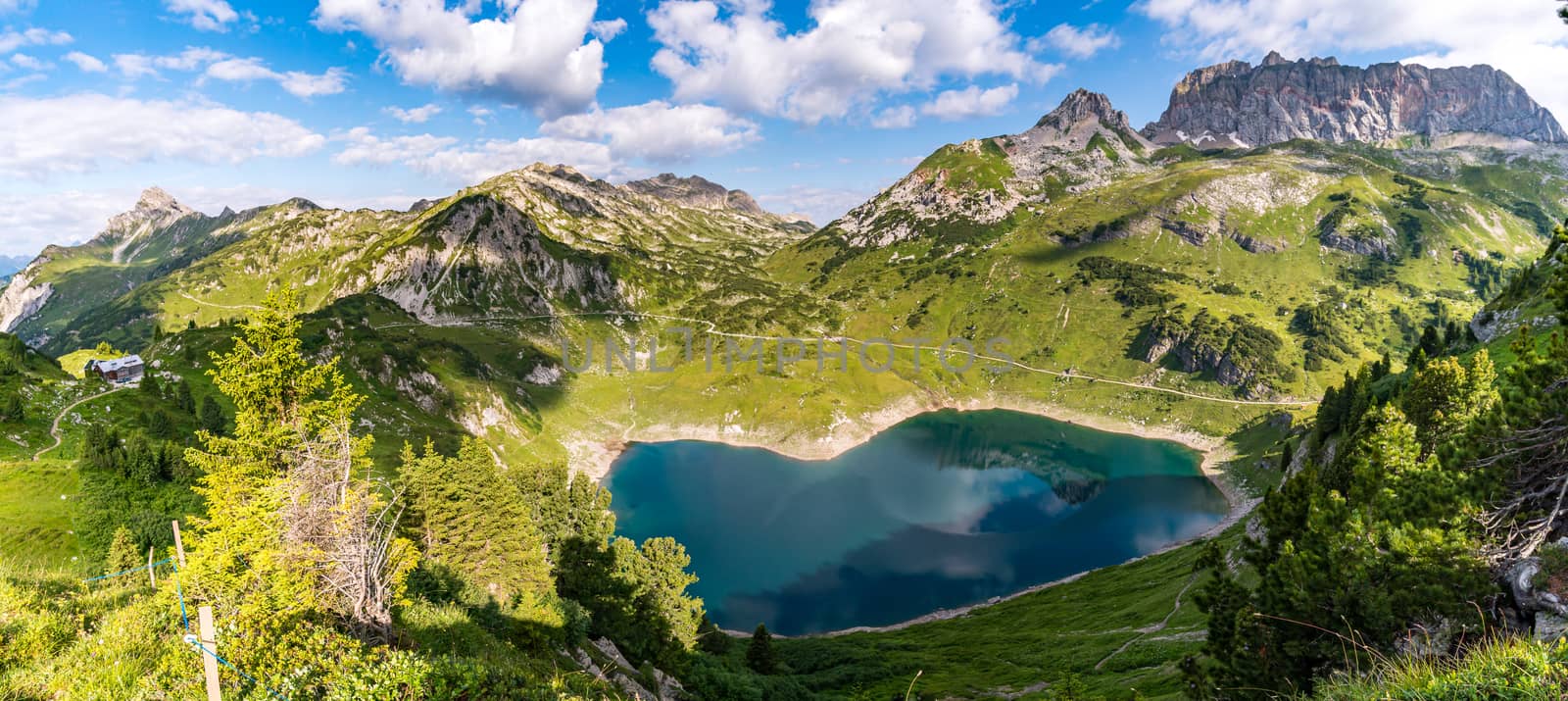 Fantastic hike in the Lechquellen Mountains in Vorarlberg Austria near Lech, Warth, Bludenz