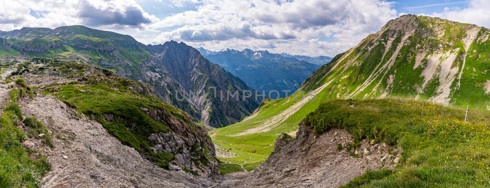 Fantastic hike in the Lechquellen Mountains in Vorarlberg Austria near Lech, Warth, Bludenz