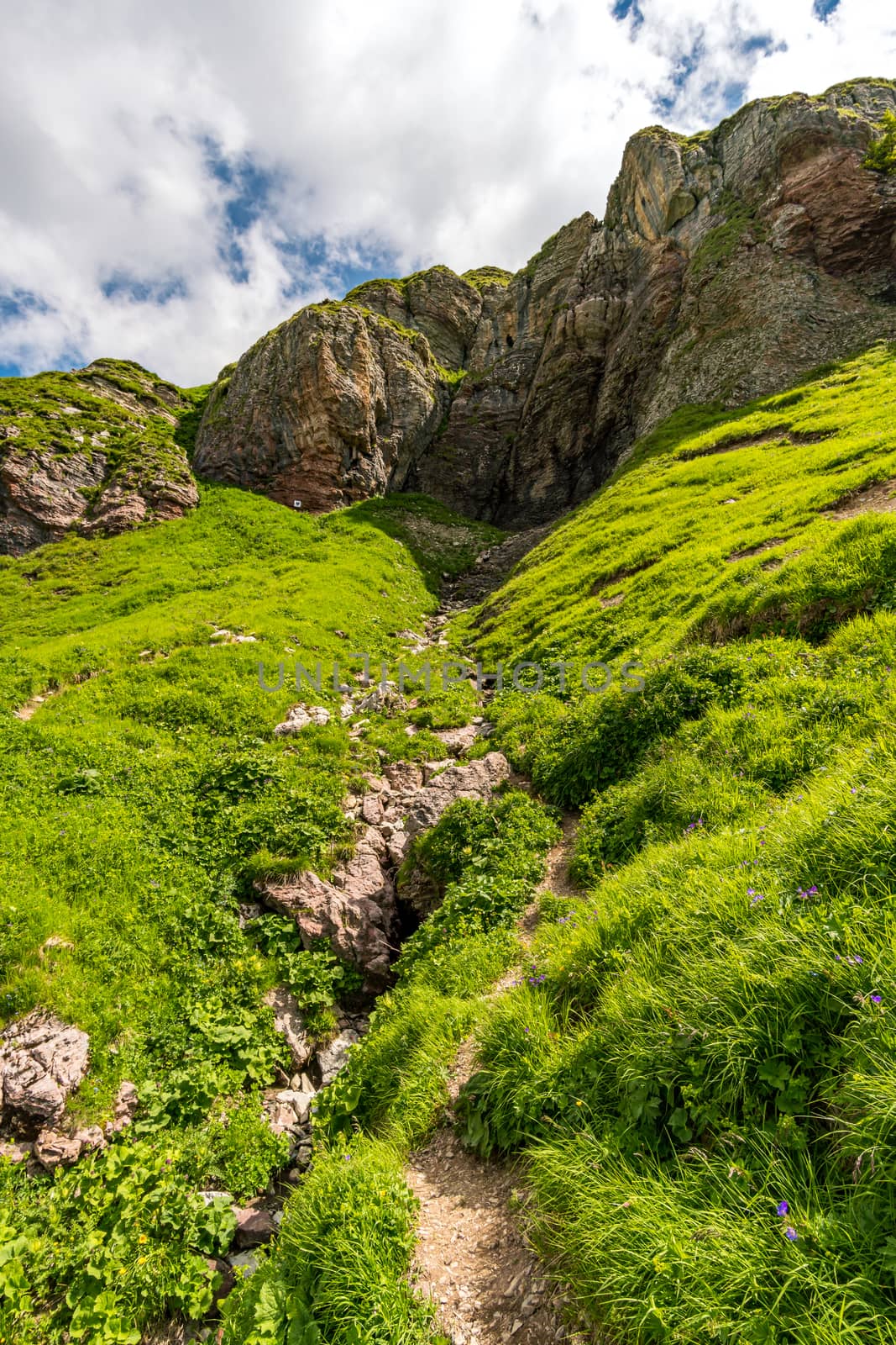 Fantastic hike in the Lechquellen Mountains in Vorarlberg Austria near Lech, Warth, Bludenz