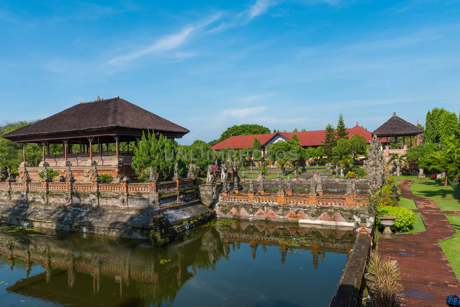 Wide angle photo of the Royal Courts of Justice Compound, Bali Indonesia