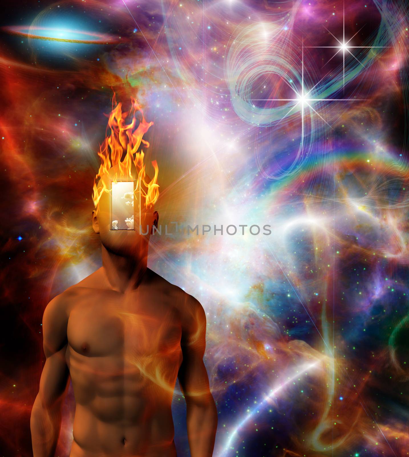 Burning mind in cosmic space