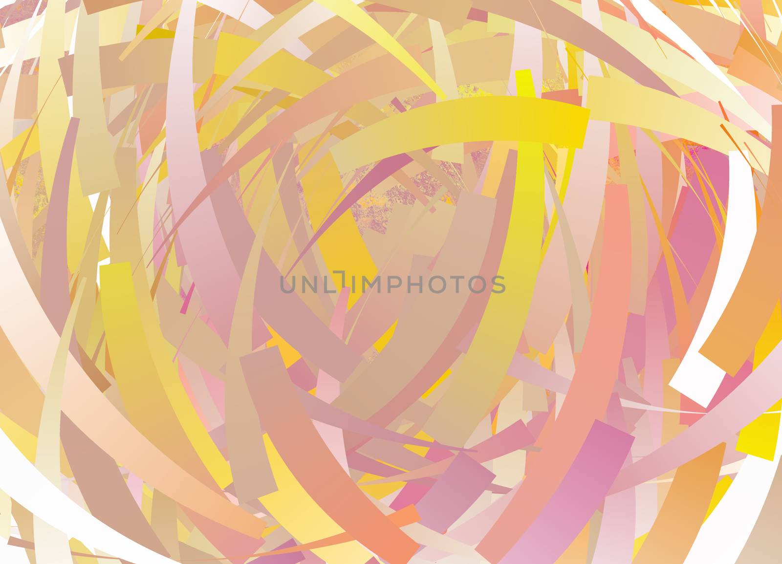 Abstract background in pink yellow soft colors. 3D rendering