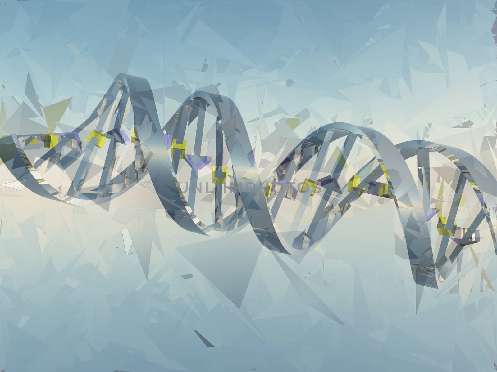 Digital art. DNA chain.