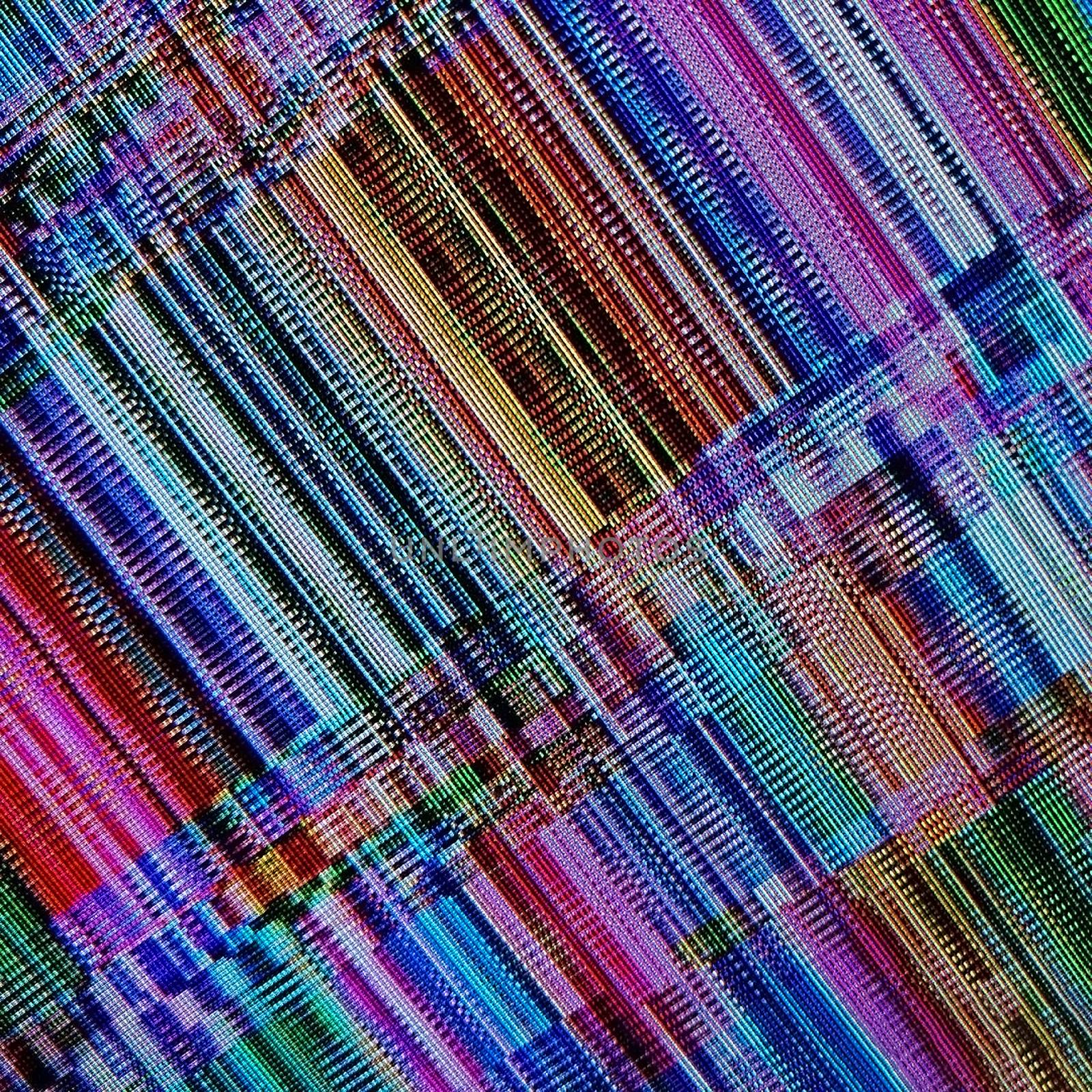 Abstract digital painting. Diagonal crossed lines.