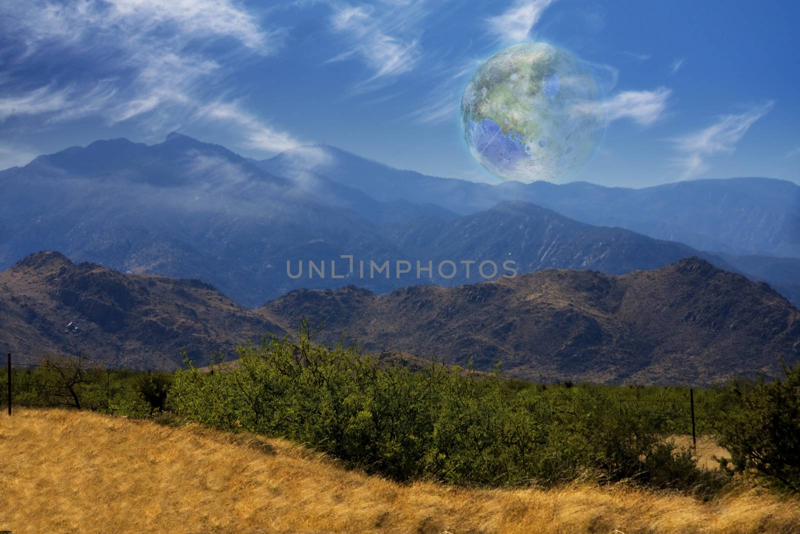 Terraformed Moon. View from the Earth by applesstock