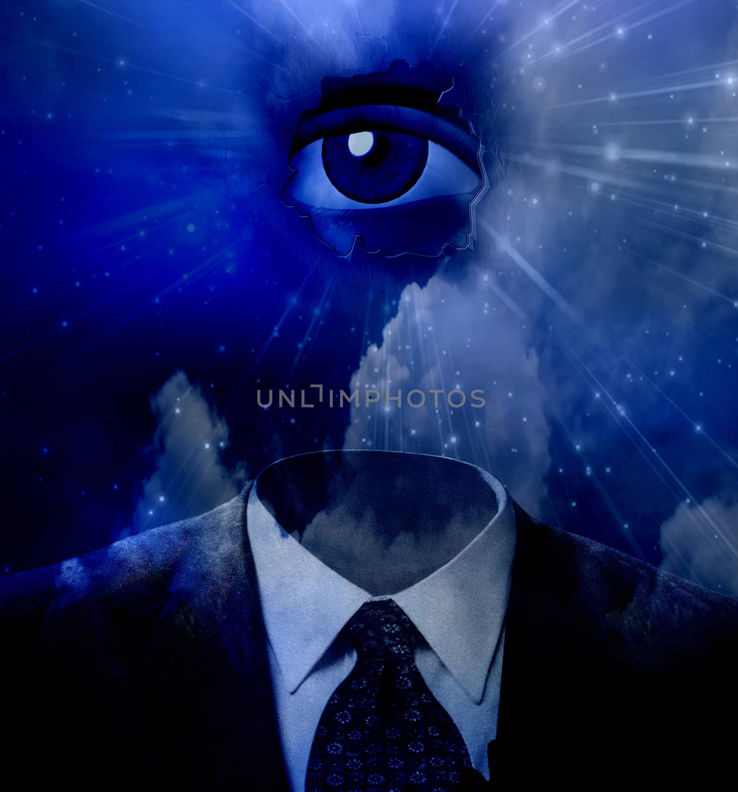 Overseer. Man's suit and God's eye