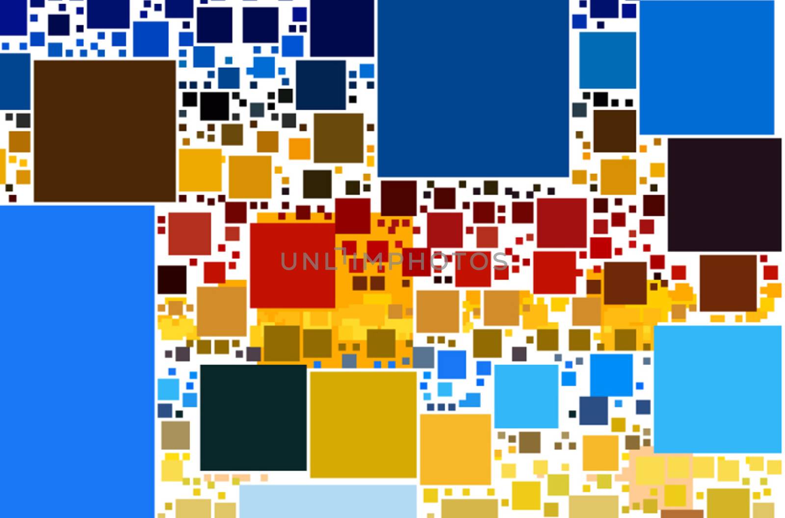 Abstract composition. Colorful blured squares