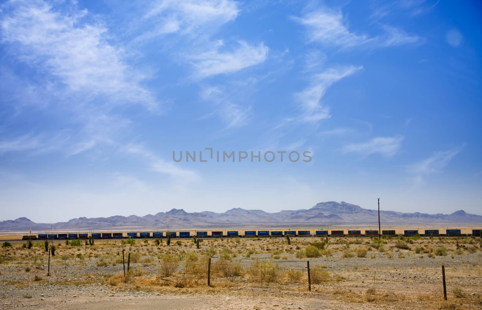 Desert Panorama with Train