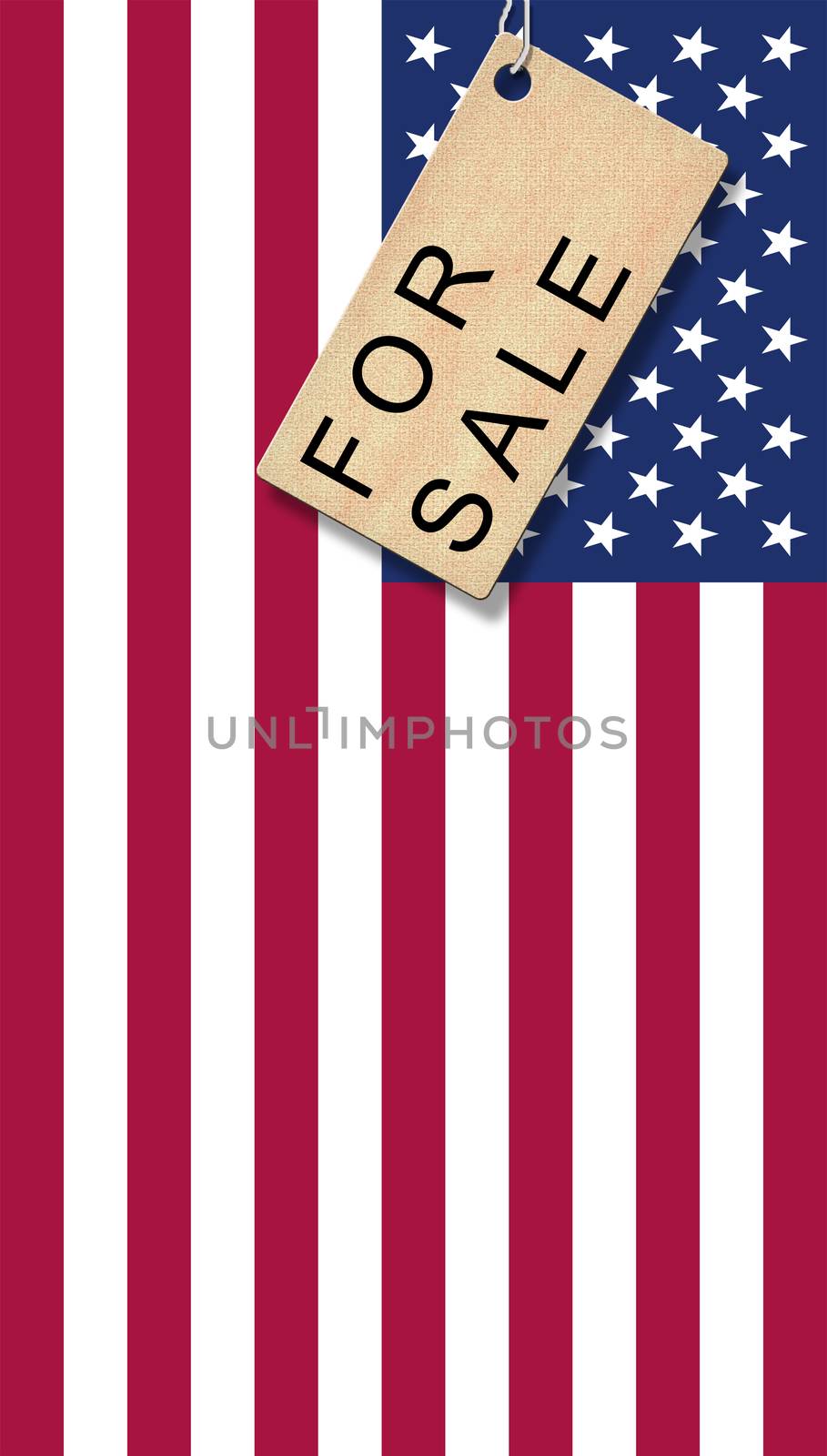 USA flag with bage - for Sale