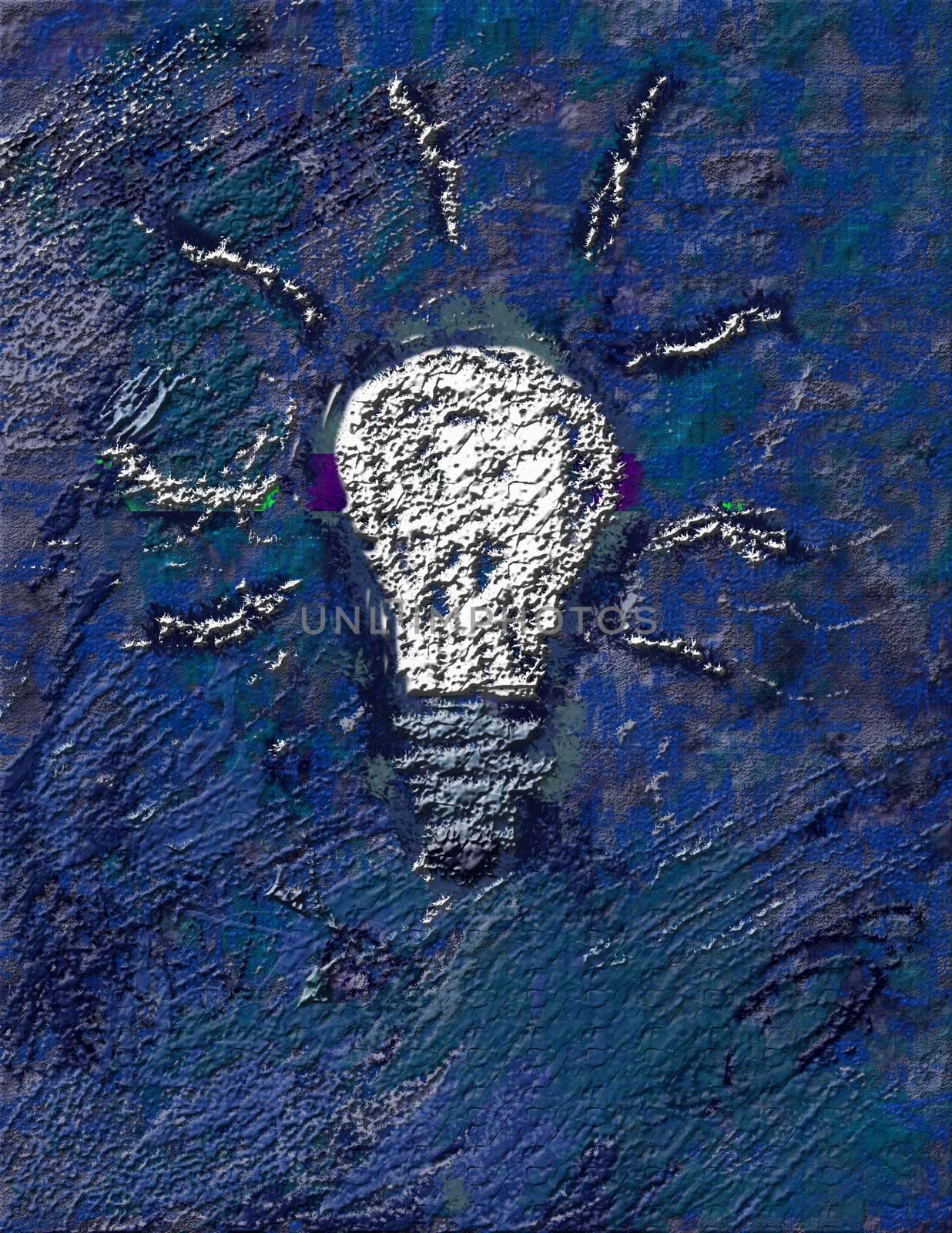 Light Bulb Painting Symbolizes Idea