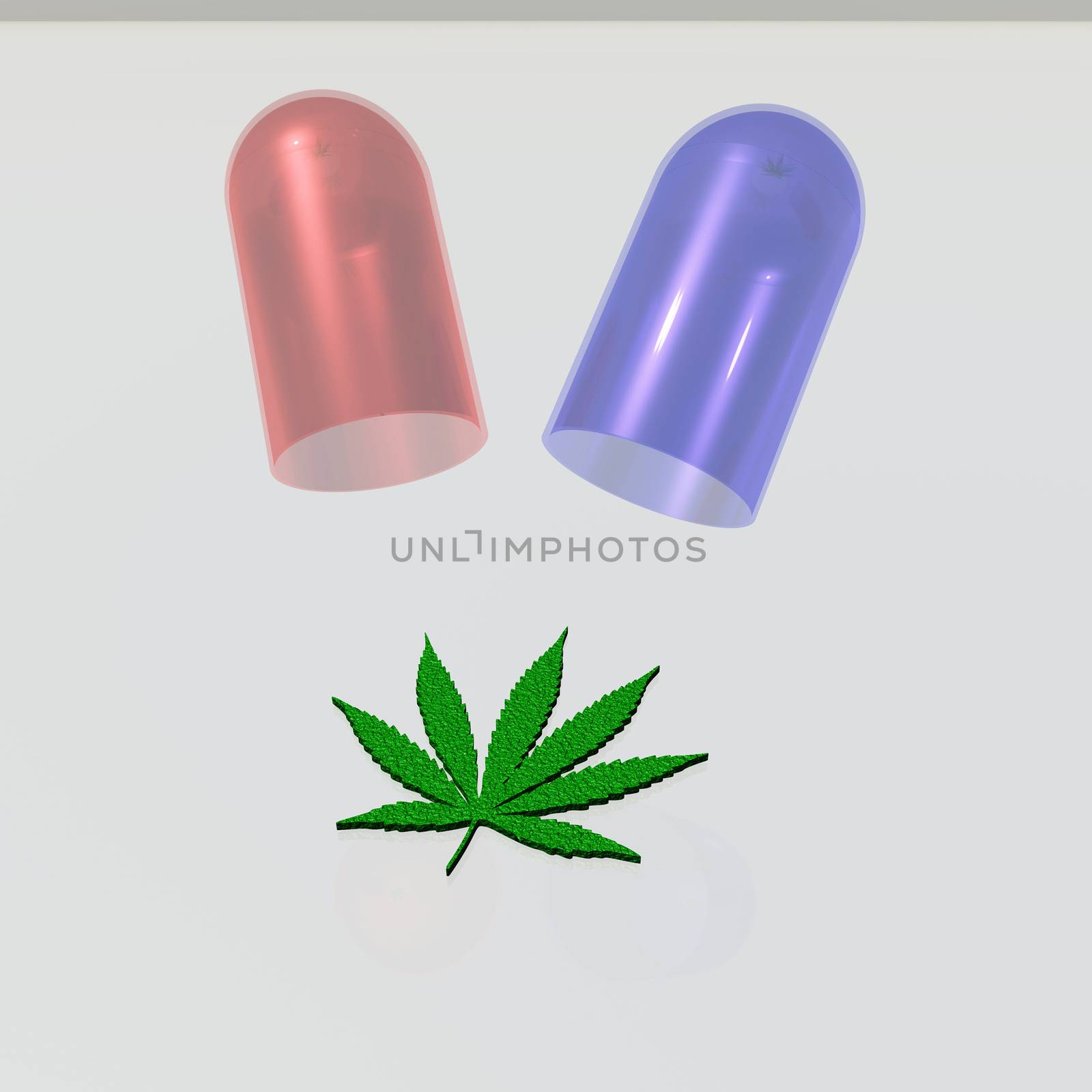 Medical Marijuana. 3D rendering.