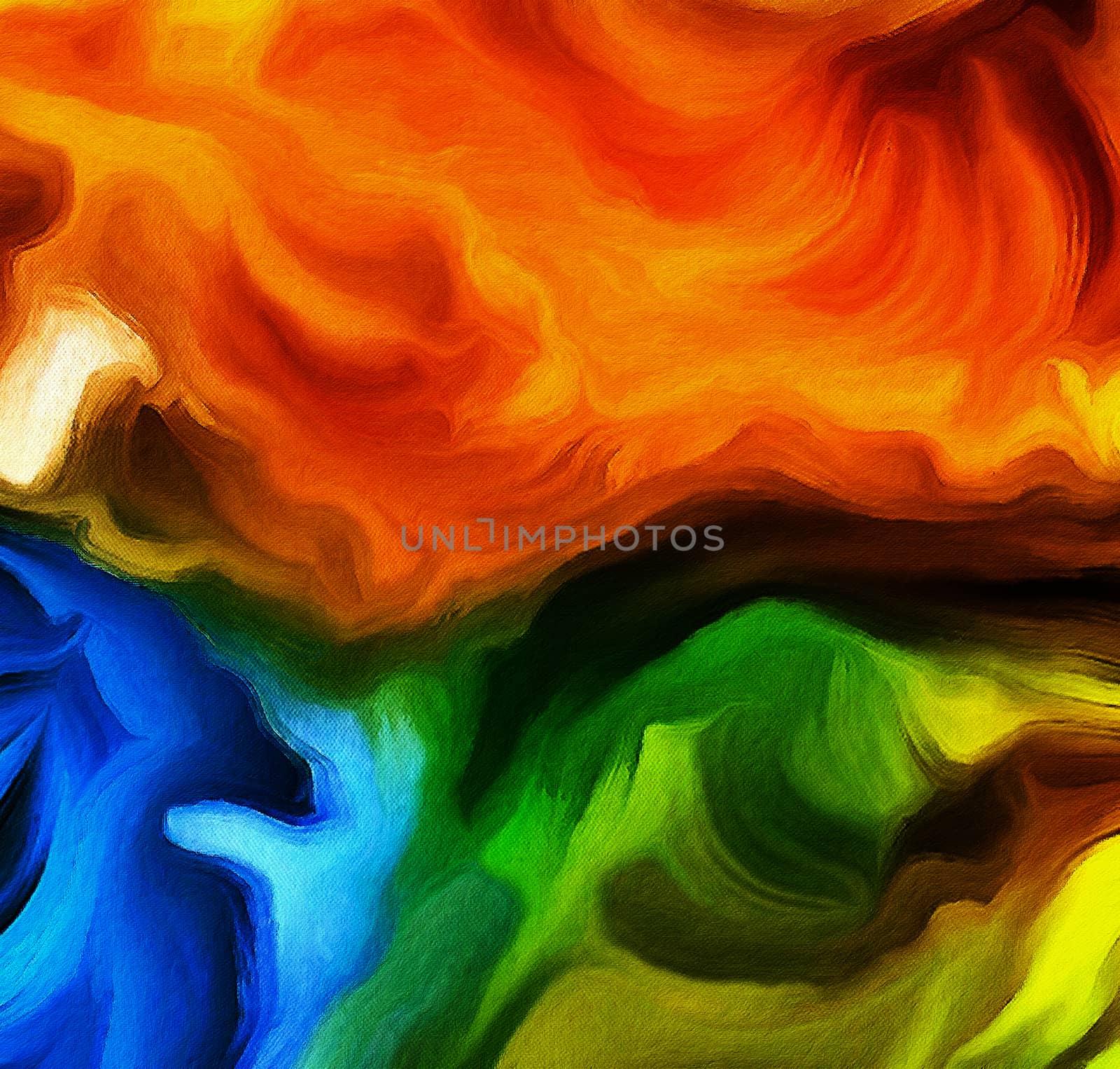 Swirling Pastel Colors Abstract. 3D rendering.