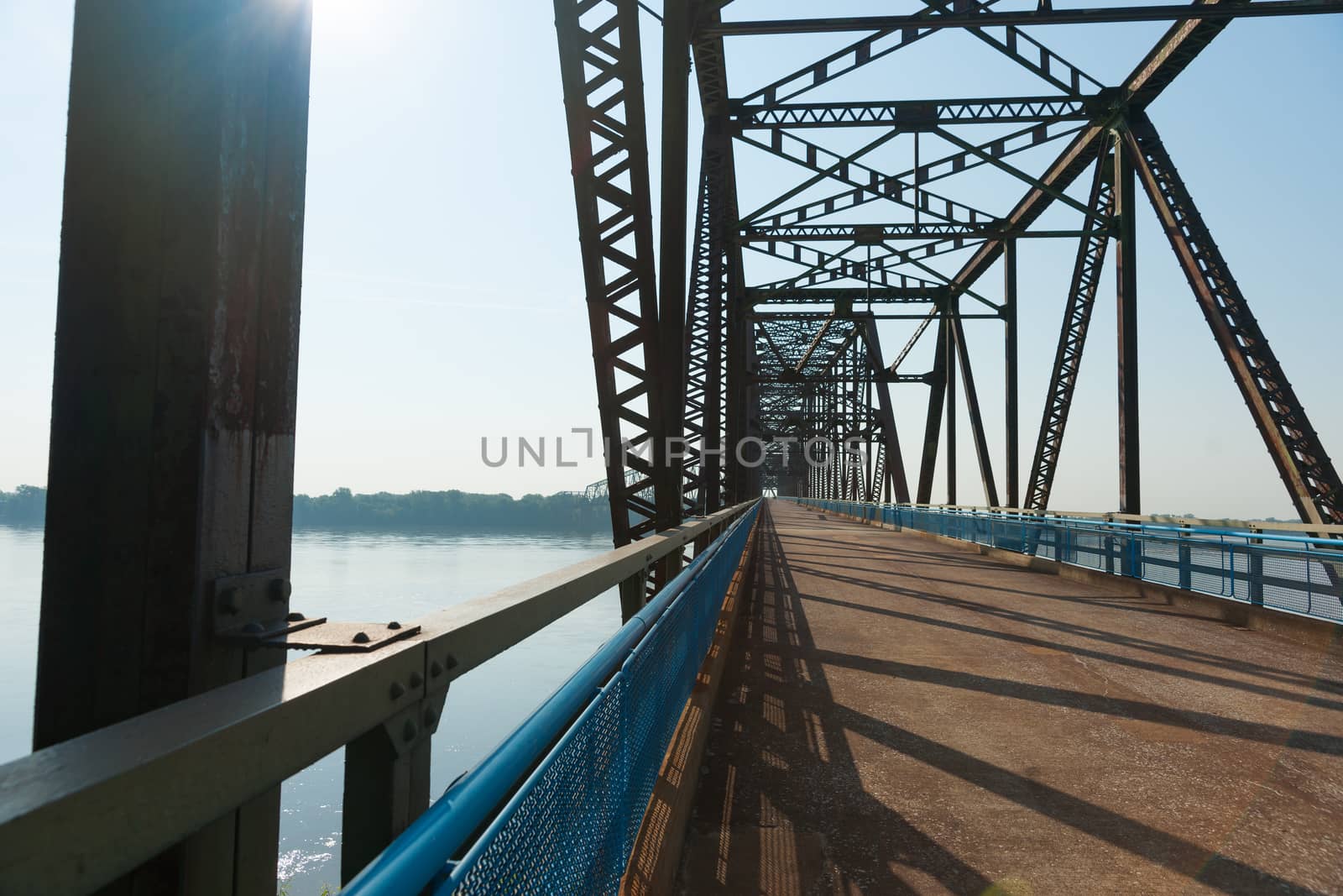 Old Chain of Rocks Bridge historic structure on Route 66 St Louis Missouri USA