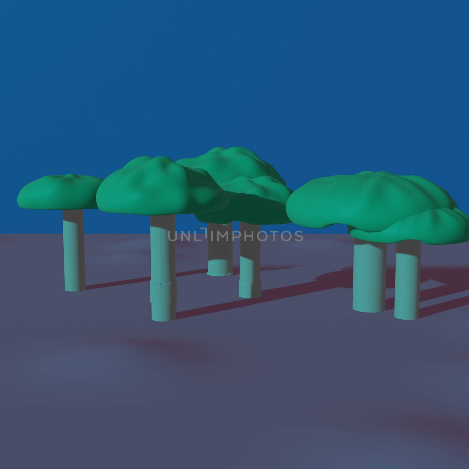 Close-up of a cartoon mushroom on a pastel background - 3d rendering. Volumetric illustration. Background for a postcard, desktop, billboard, announcement