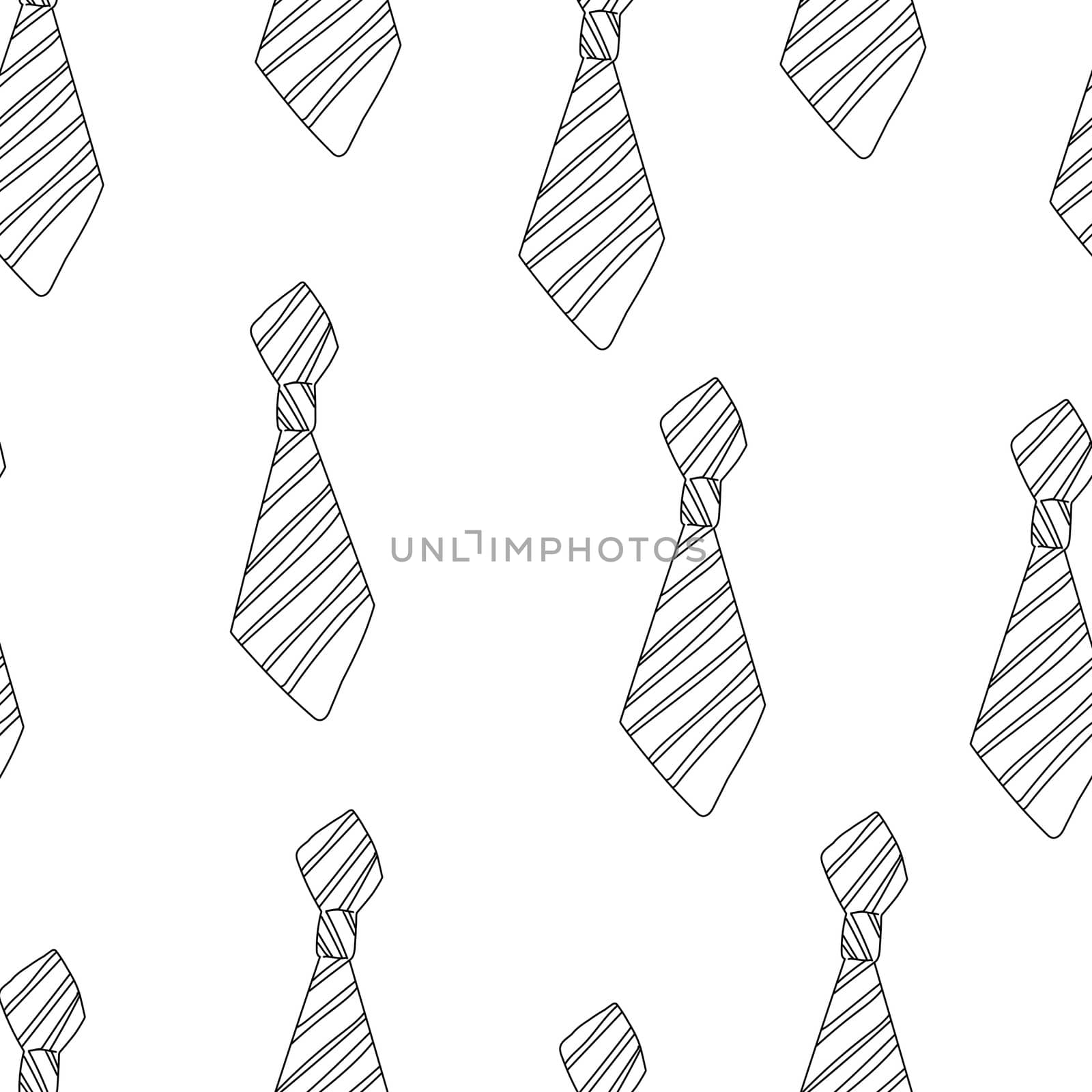 Line Tie icon isolated seamless pattern on white background. Necktie and neckcloth symbol. outline concept. illustration