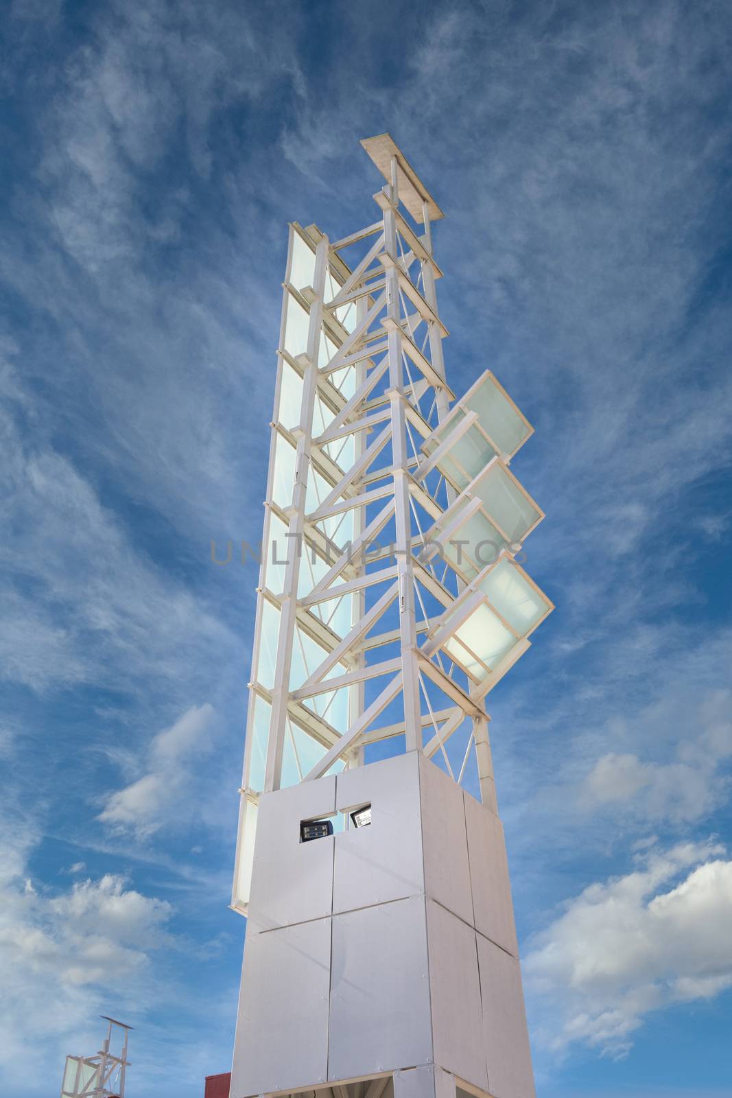 White Solar Tower on Sky by dbvirago