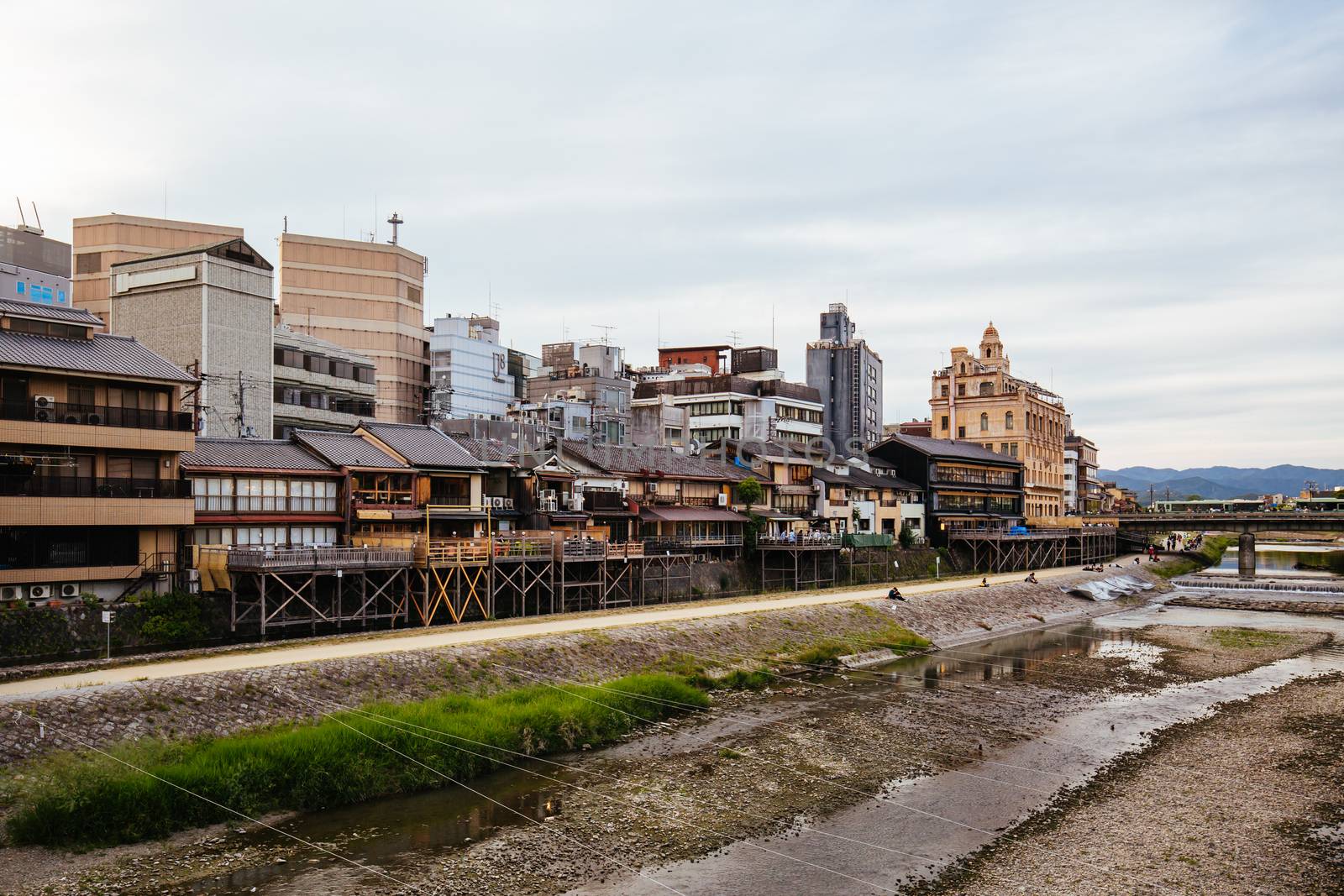 Kamo River View in Kyoto Japan by FiledIMAGE