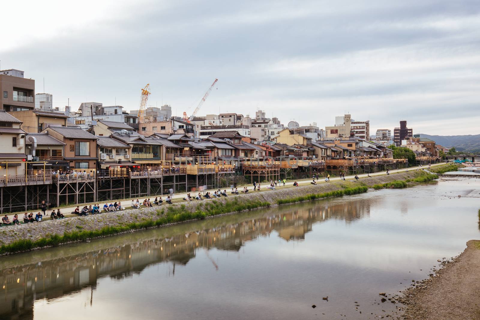 Kamo River View in Kyoto Japan by FiledIMAGE
