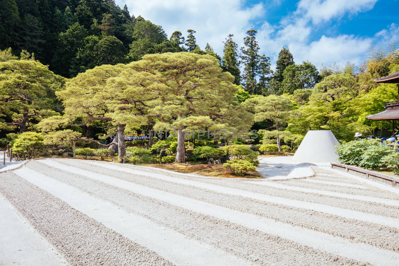 The stunning architecture and gardens at Silver Pavillion Ginkakuji temple in Kyoto, Japan