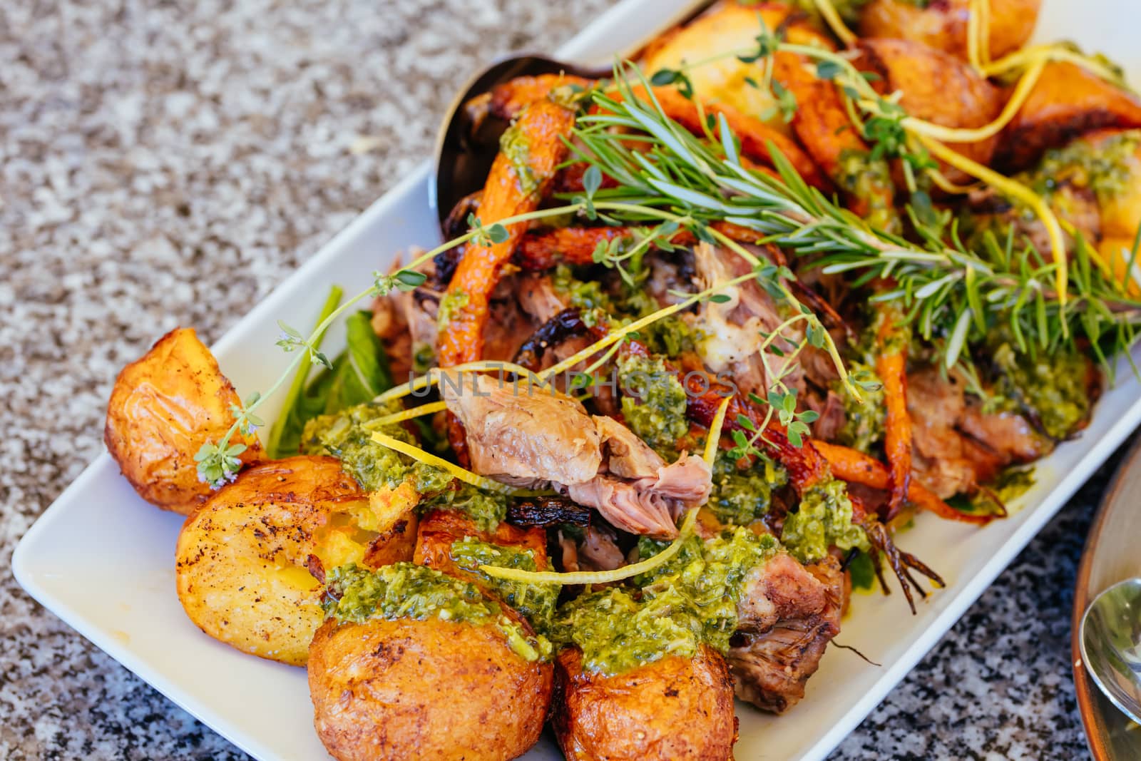 A farmers platter of organic gorwn food in country Victoria, Australia