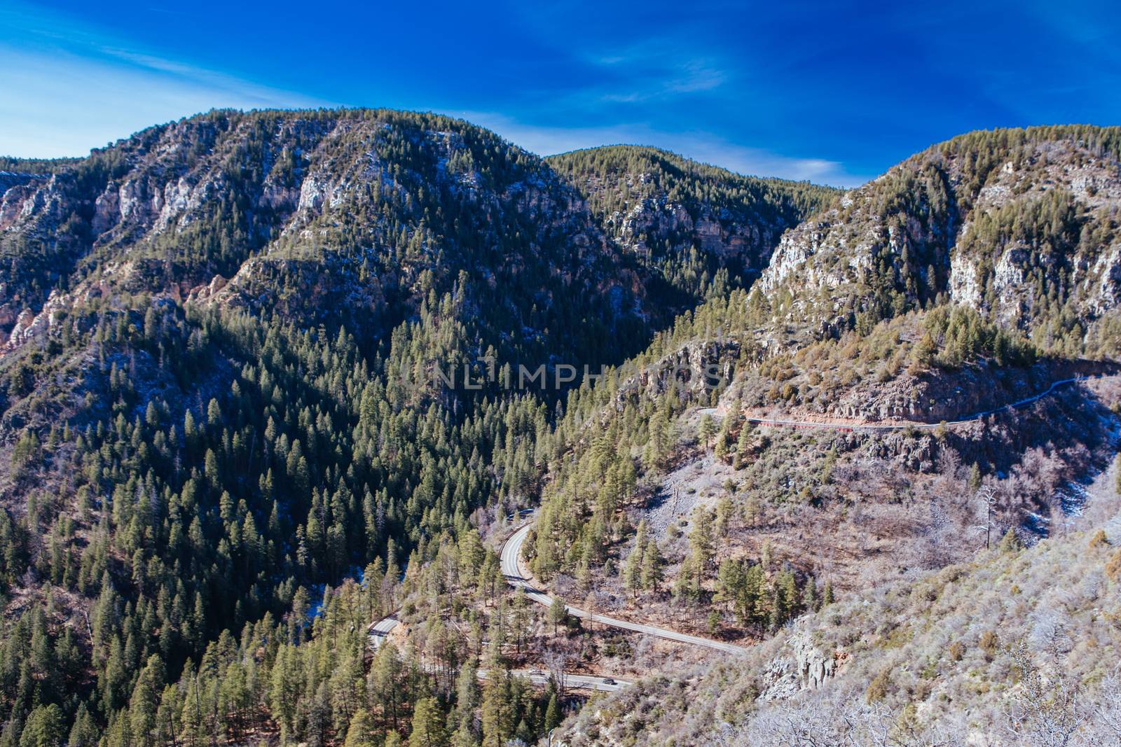 Oak Creek red rocky landscape near Sedona in Arizona, USA