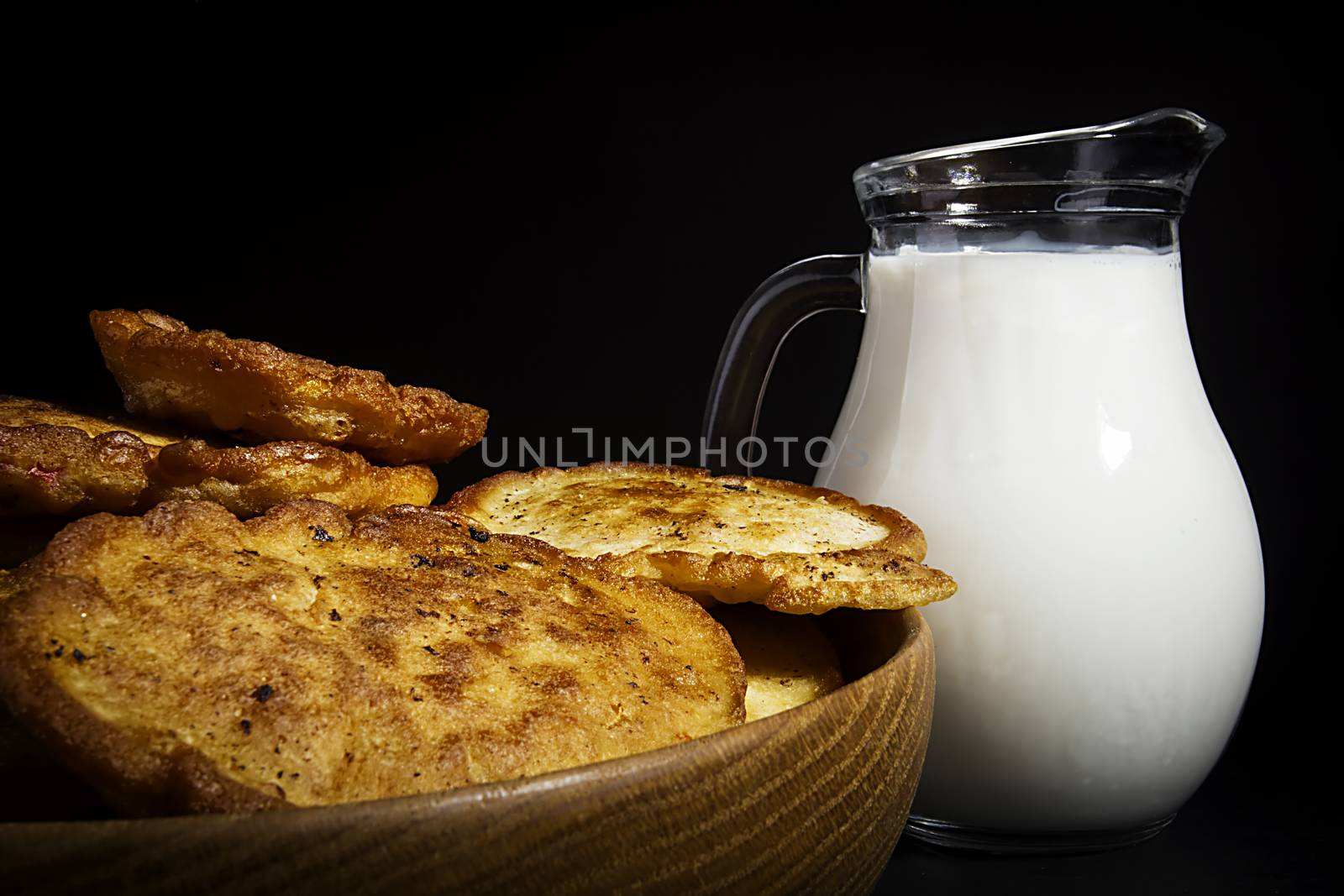 Pancakes and milk by VIPDesignUSA